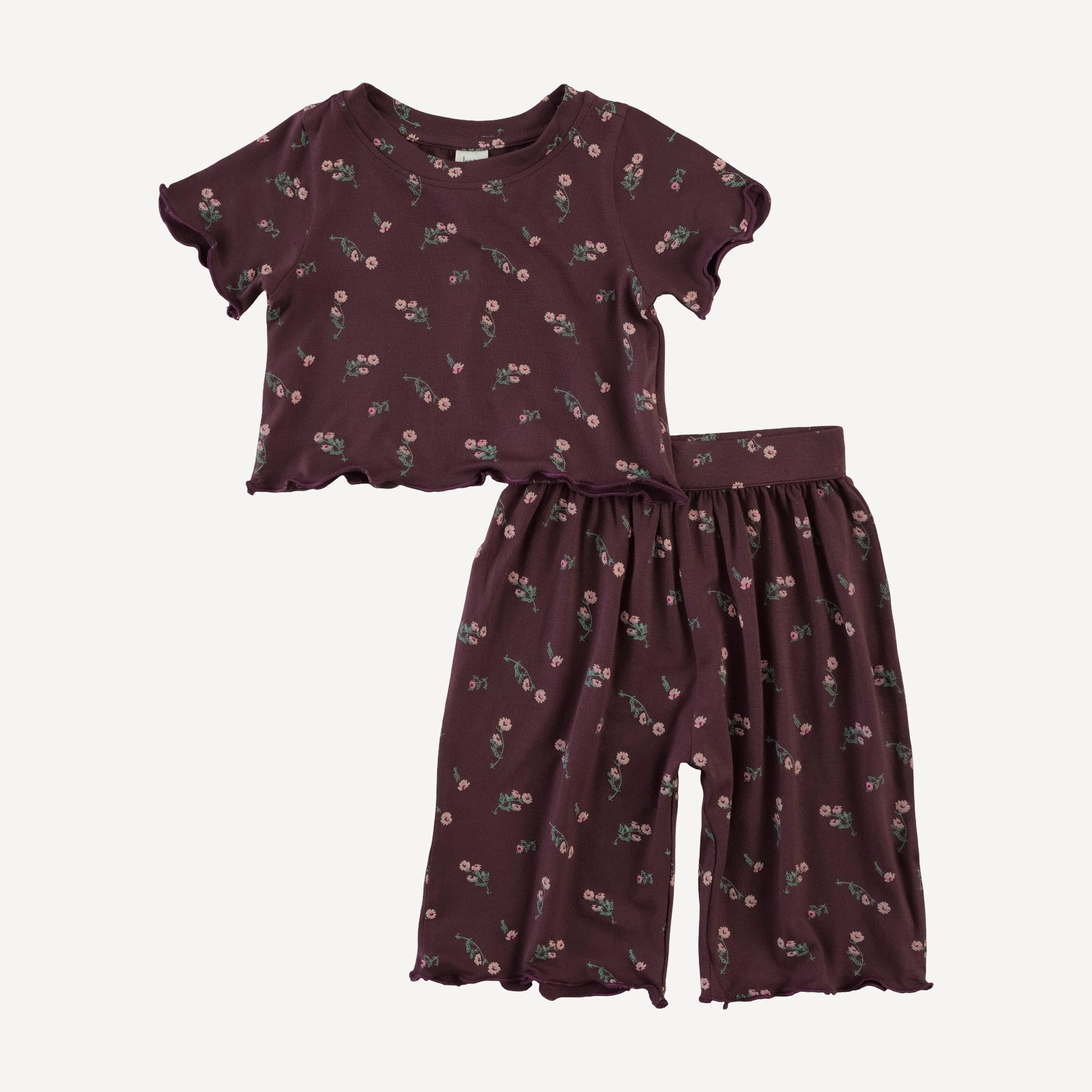 short sleeve jade set | huckleberry chamomile | bamboo