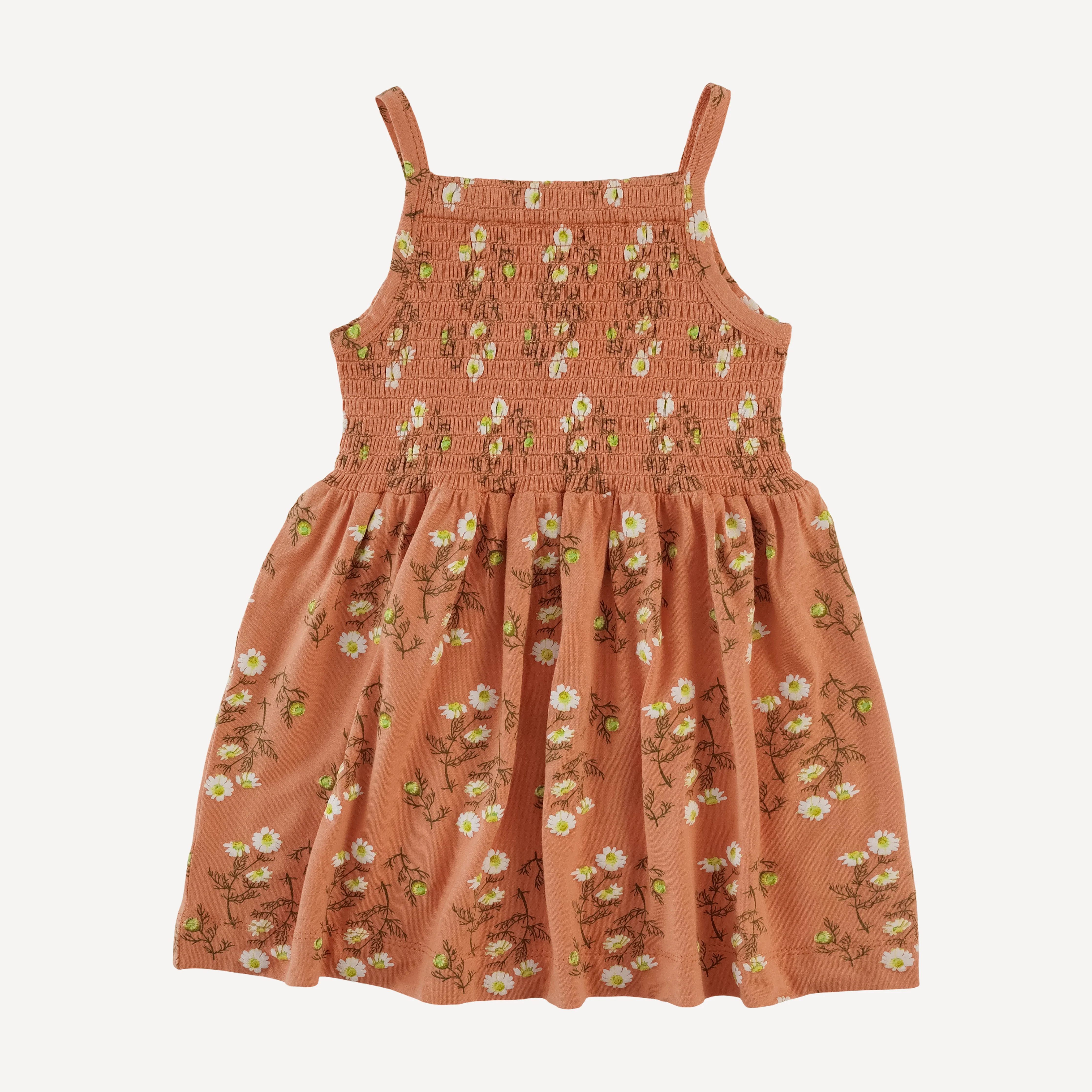 smocked spaghetti dress | wild chamomile | bamboo