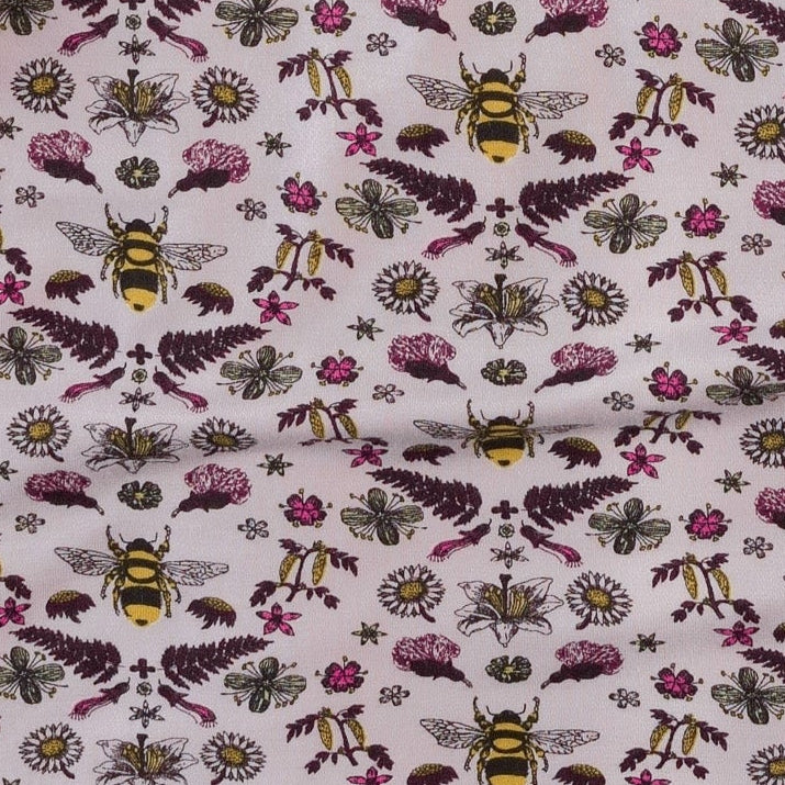 spaghetti tie prairie top + short set | rose litho bee | bamboo - Image 2