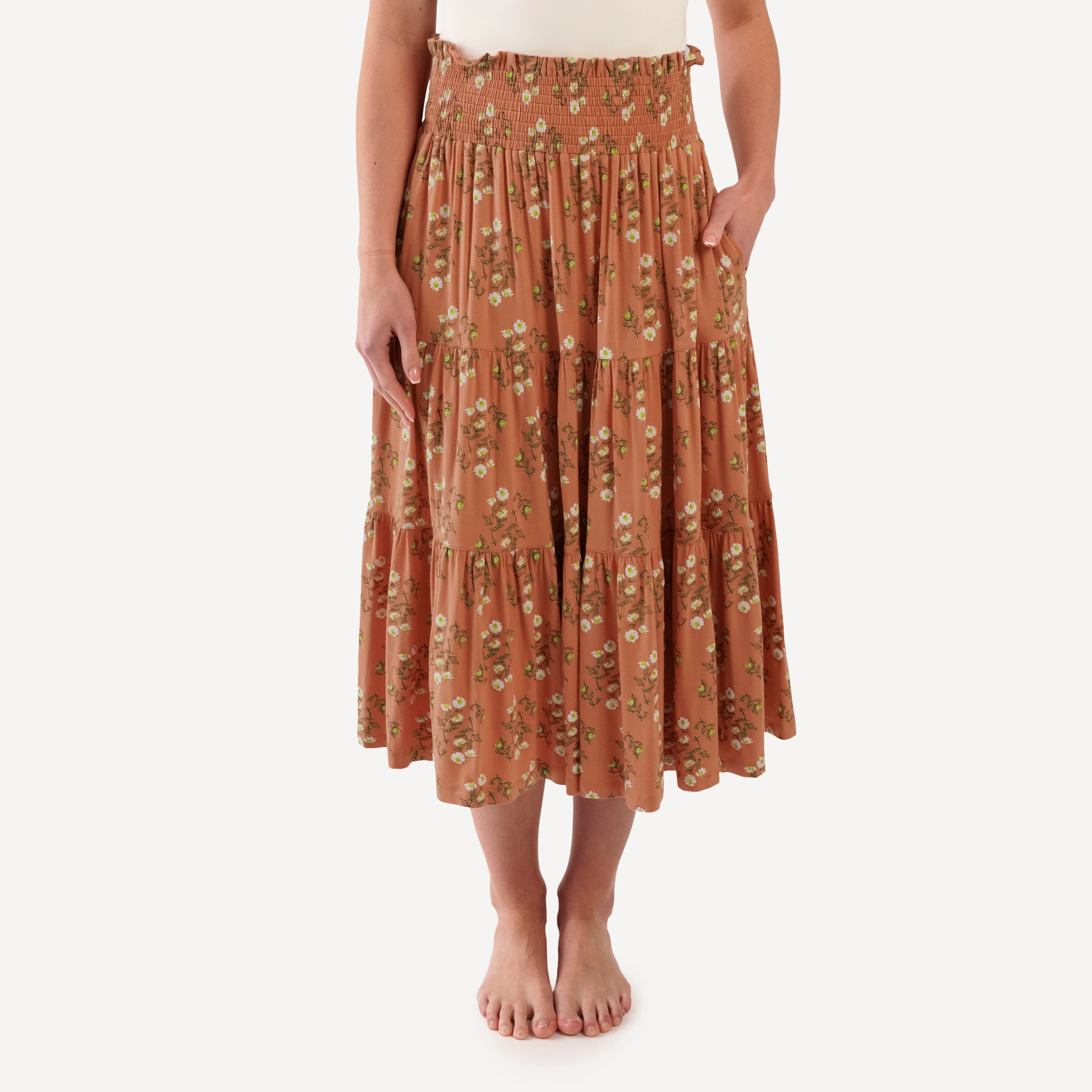 womens maxi skirt | wild chamomile | bamboo