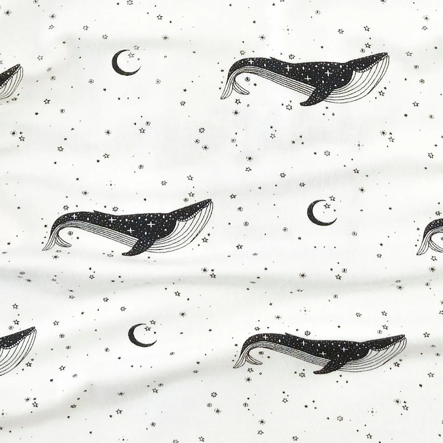 womens smocked gaucho pant | mystical whales | bamboo - Image 2