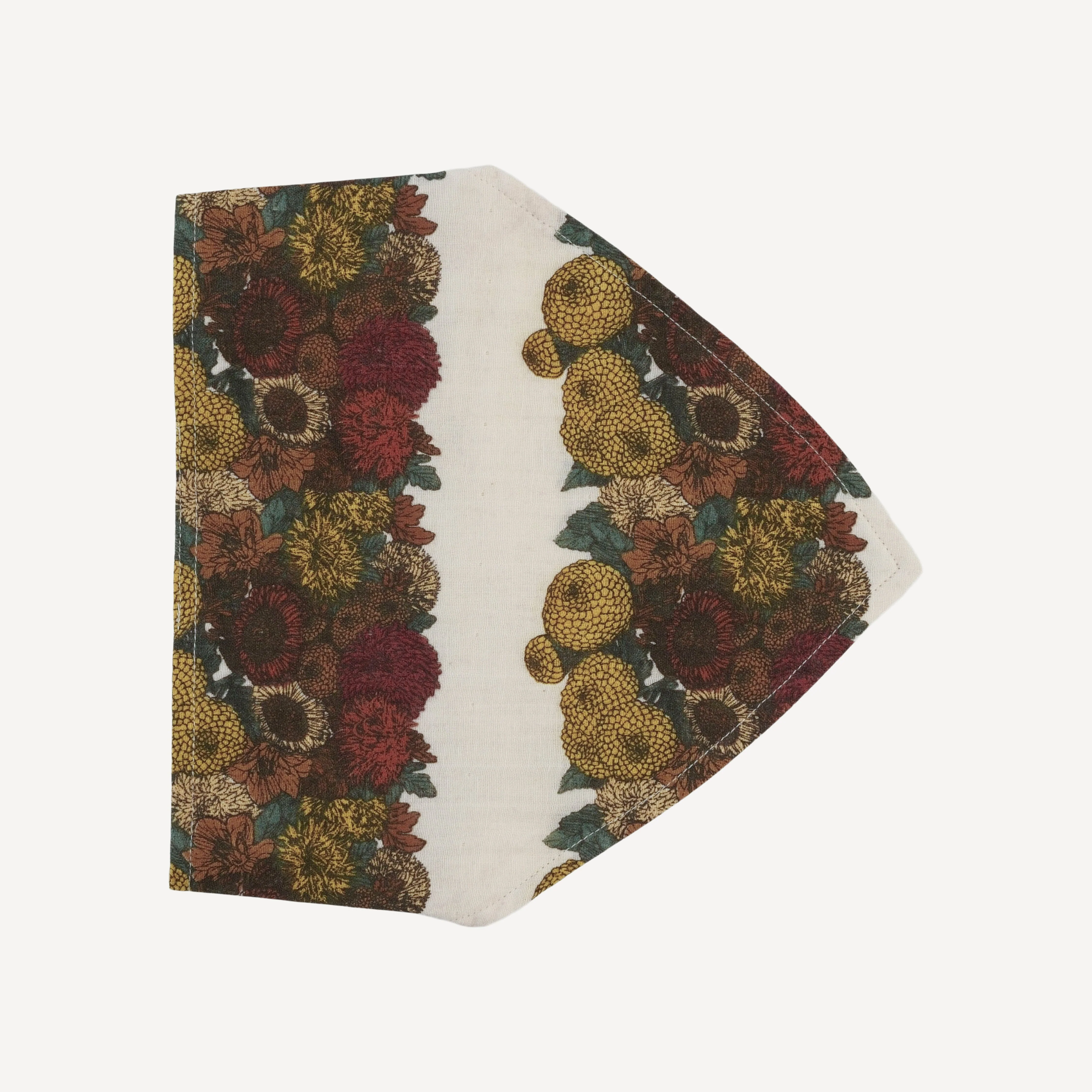 bandana headband | harvest floral stripe | organic cotton gauze - Image 3