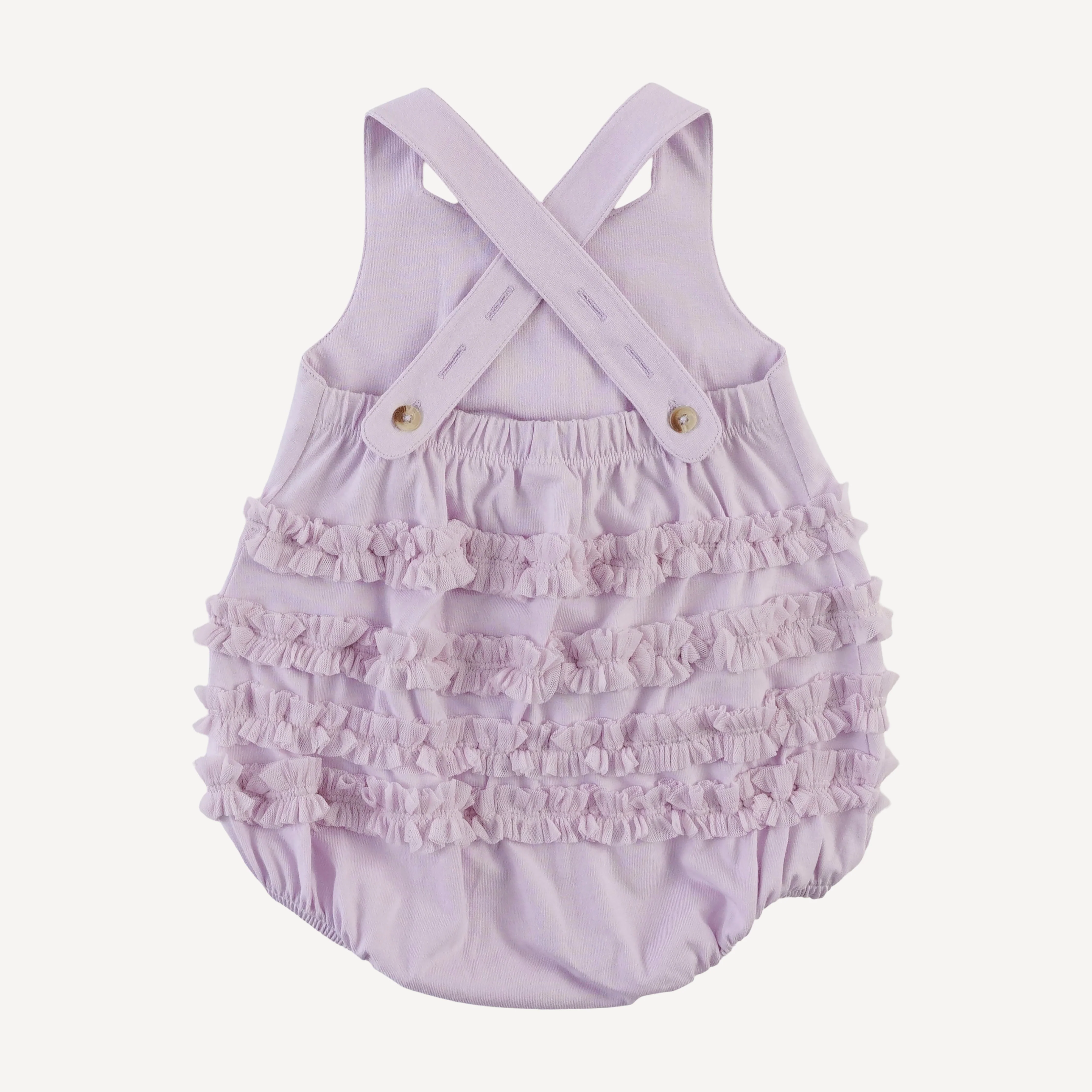 princess tulle ruffle bubble | lilac petal | organic cotton jersey - Image 3