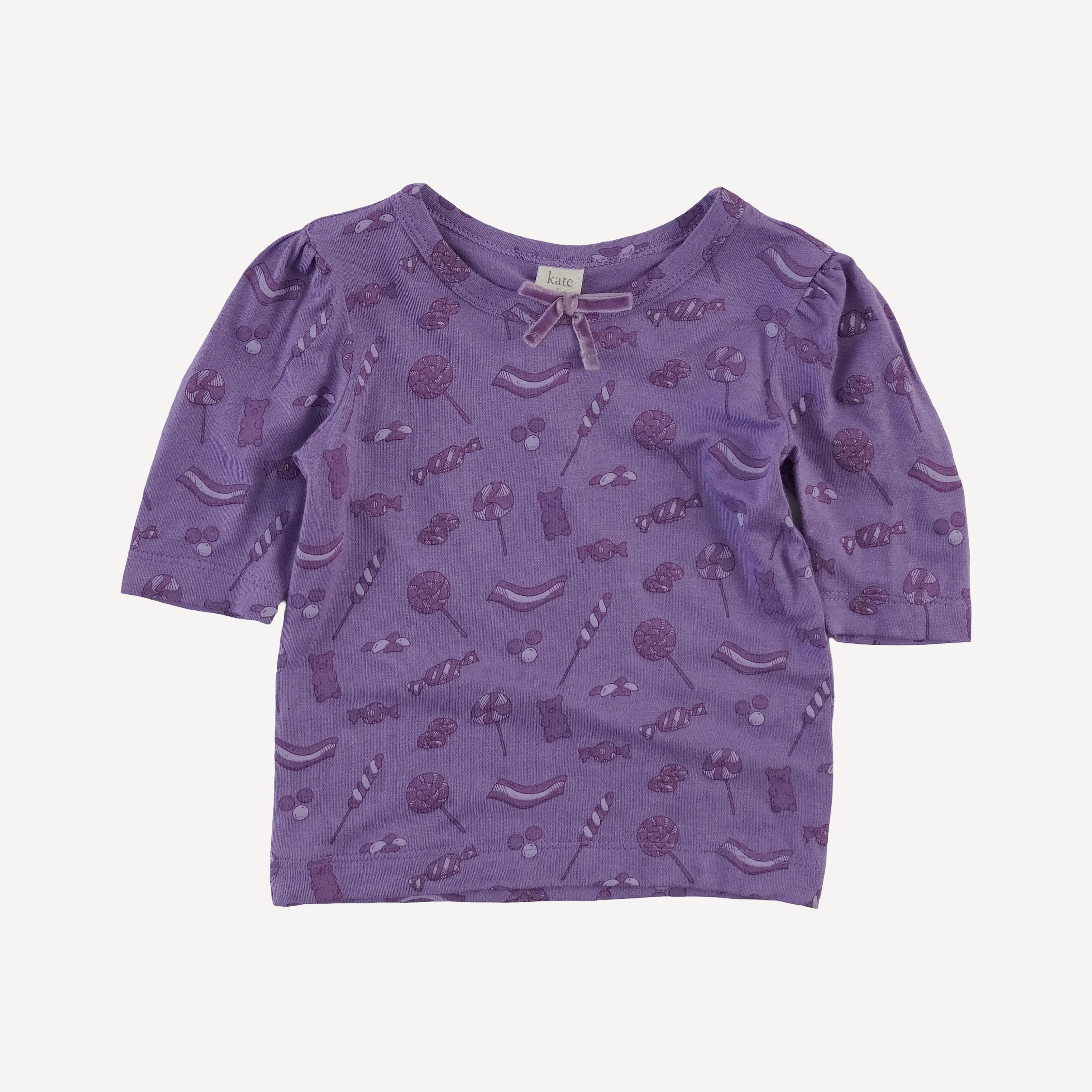 sarah bow top | purple candy | bamboo