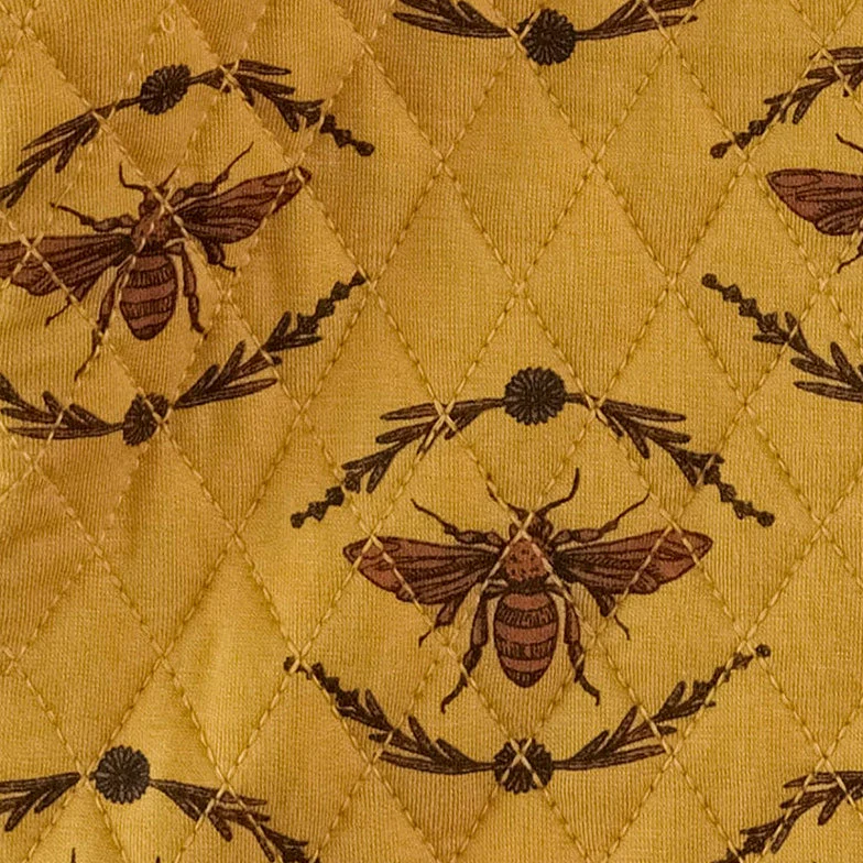 quilted jacket | golden floral bee | bamboo - Image 2