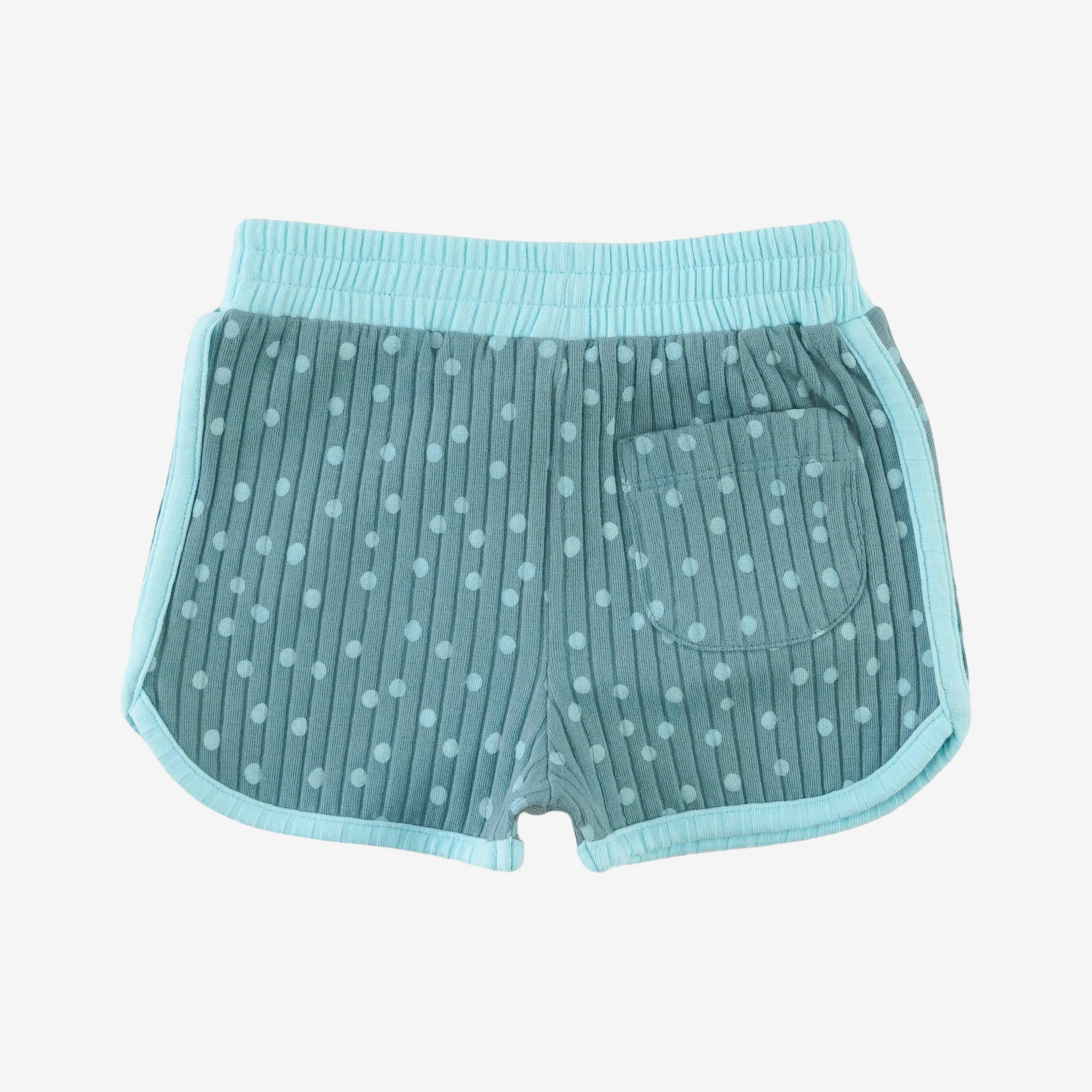 retro track short | blue dot | organic cotton wide rib - Image 3