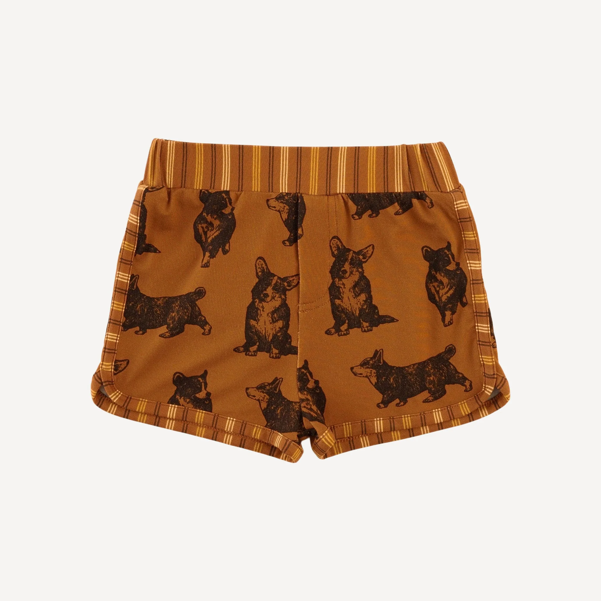 retro track short | corgis | light weight bamboo