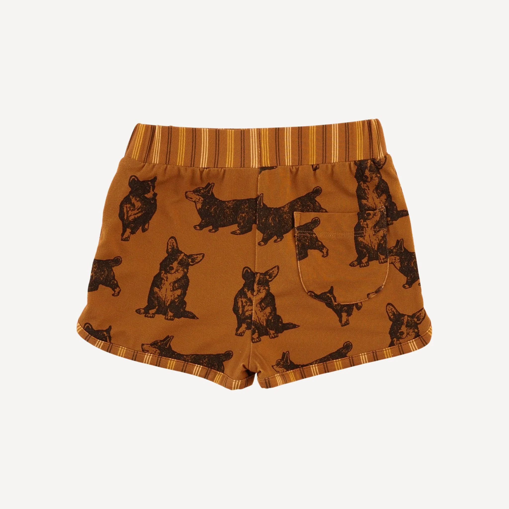 retro track short | corgis | light weight bamboo - Image 3