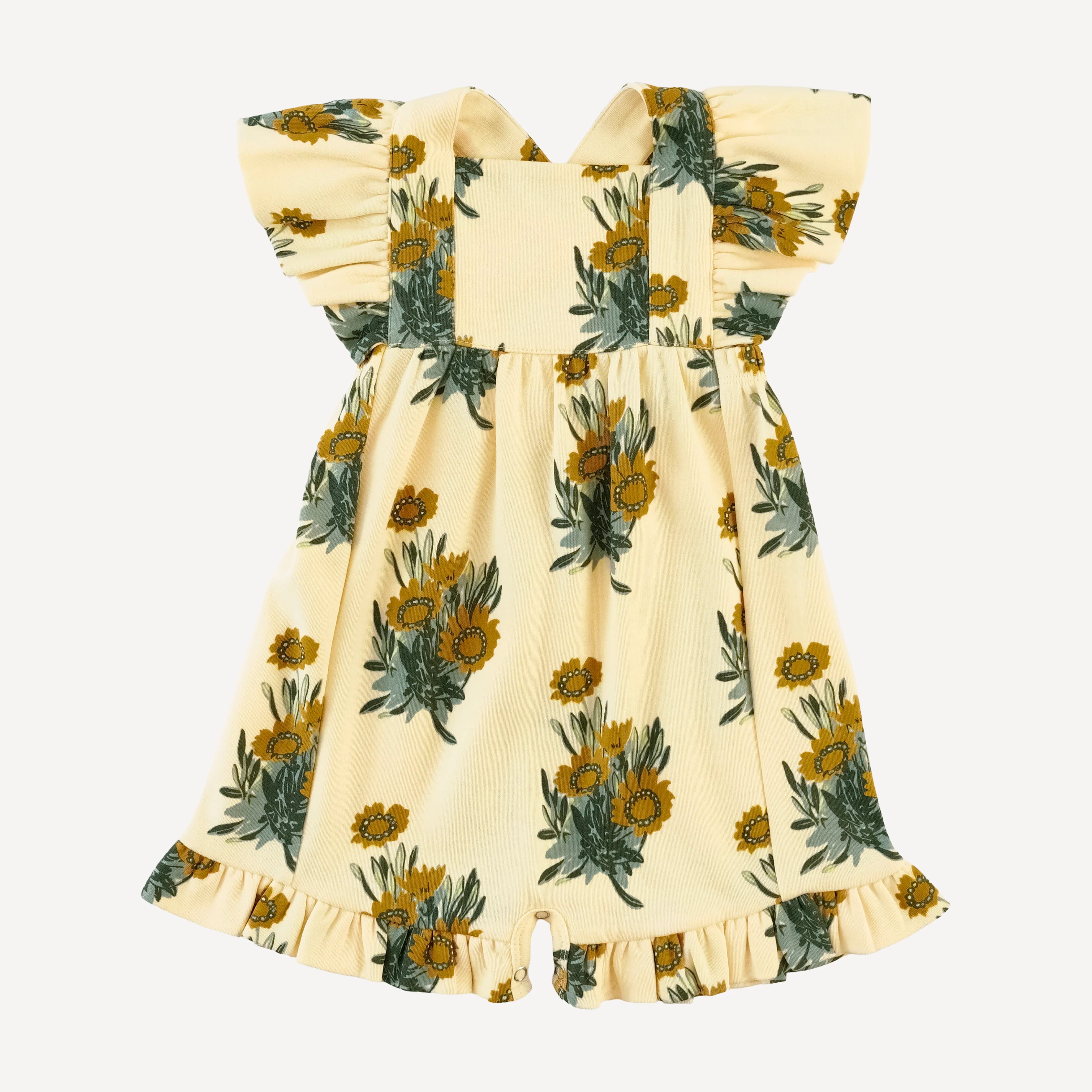 ruffle strap shortie | calendula | organic cotton interlock