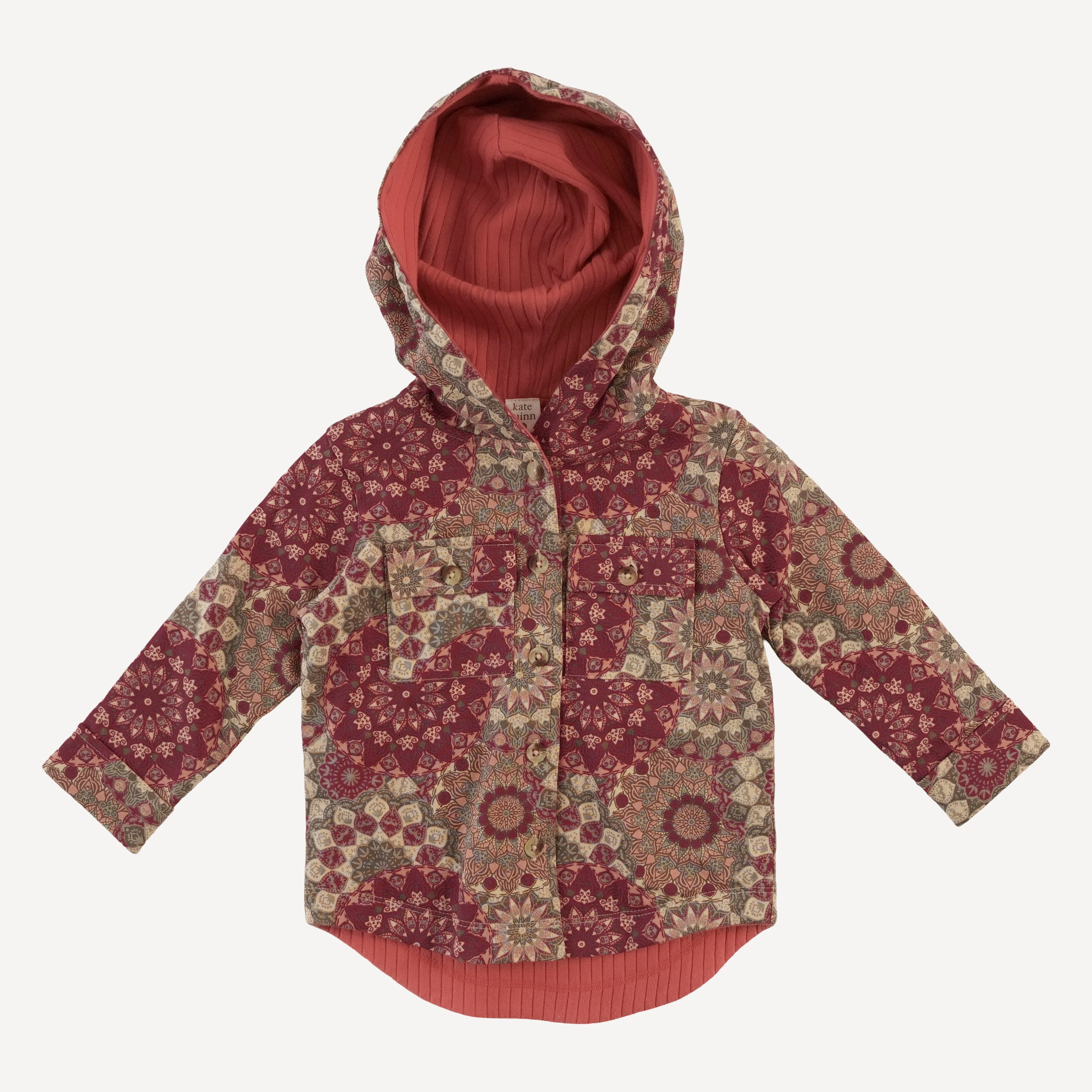 shacket | earthen mandala | organic cotton jersey