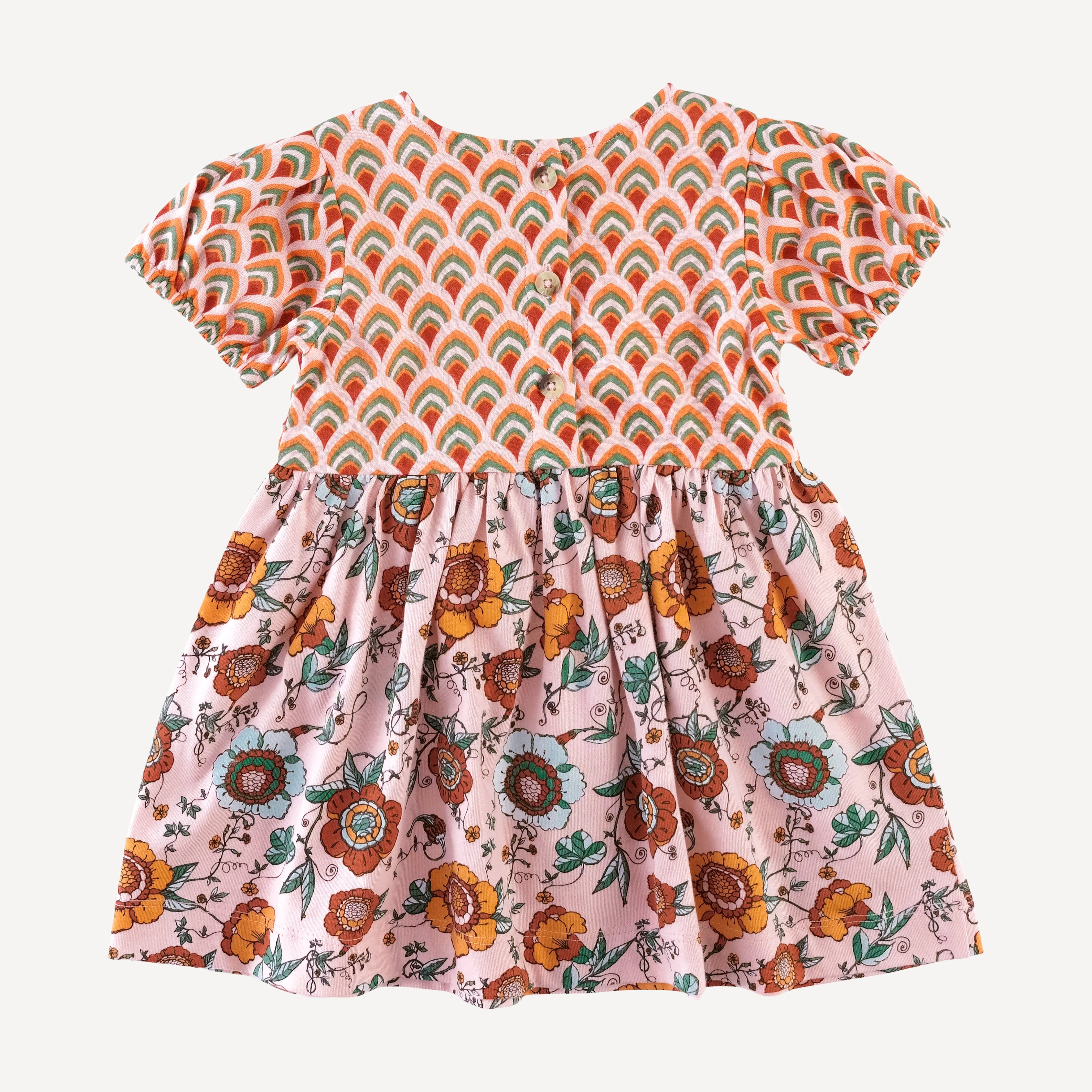 short puff sleeve ballet dress | modern feather | organic cotton gauze - Image 3