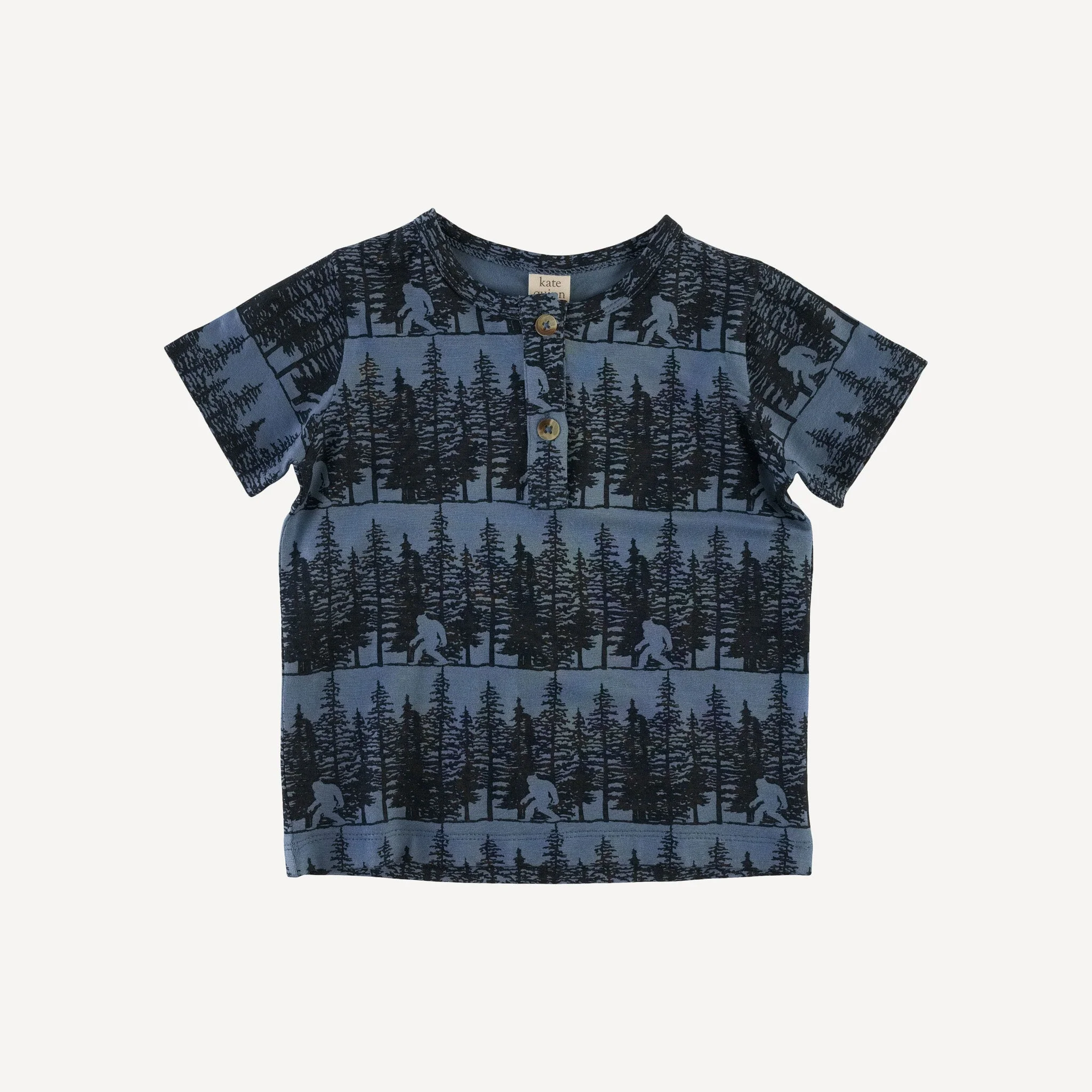 short sleeve basic henley tee | sasquatch | bamboo