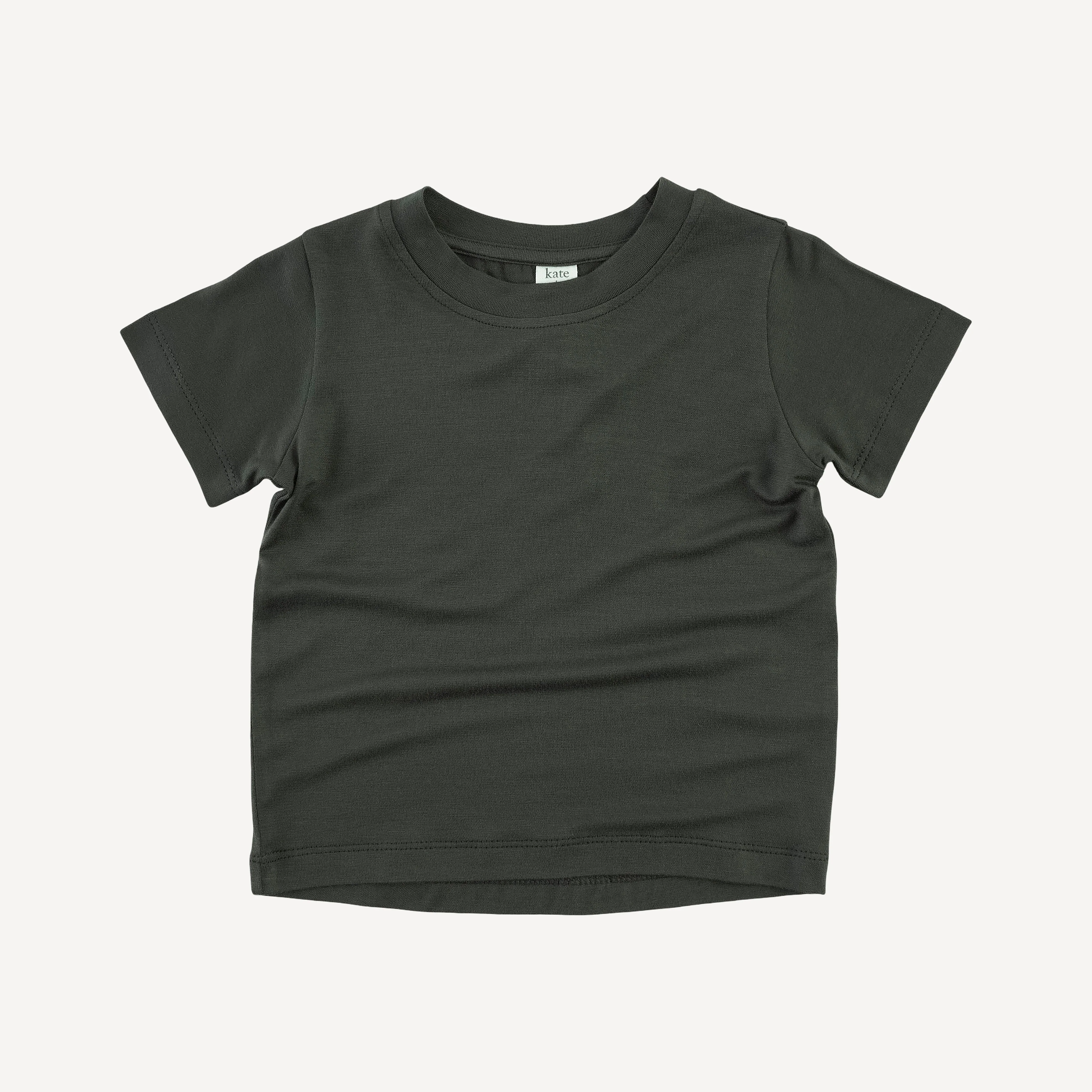 short sleeve essential boxy tee | beluga | bamboo