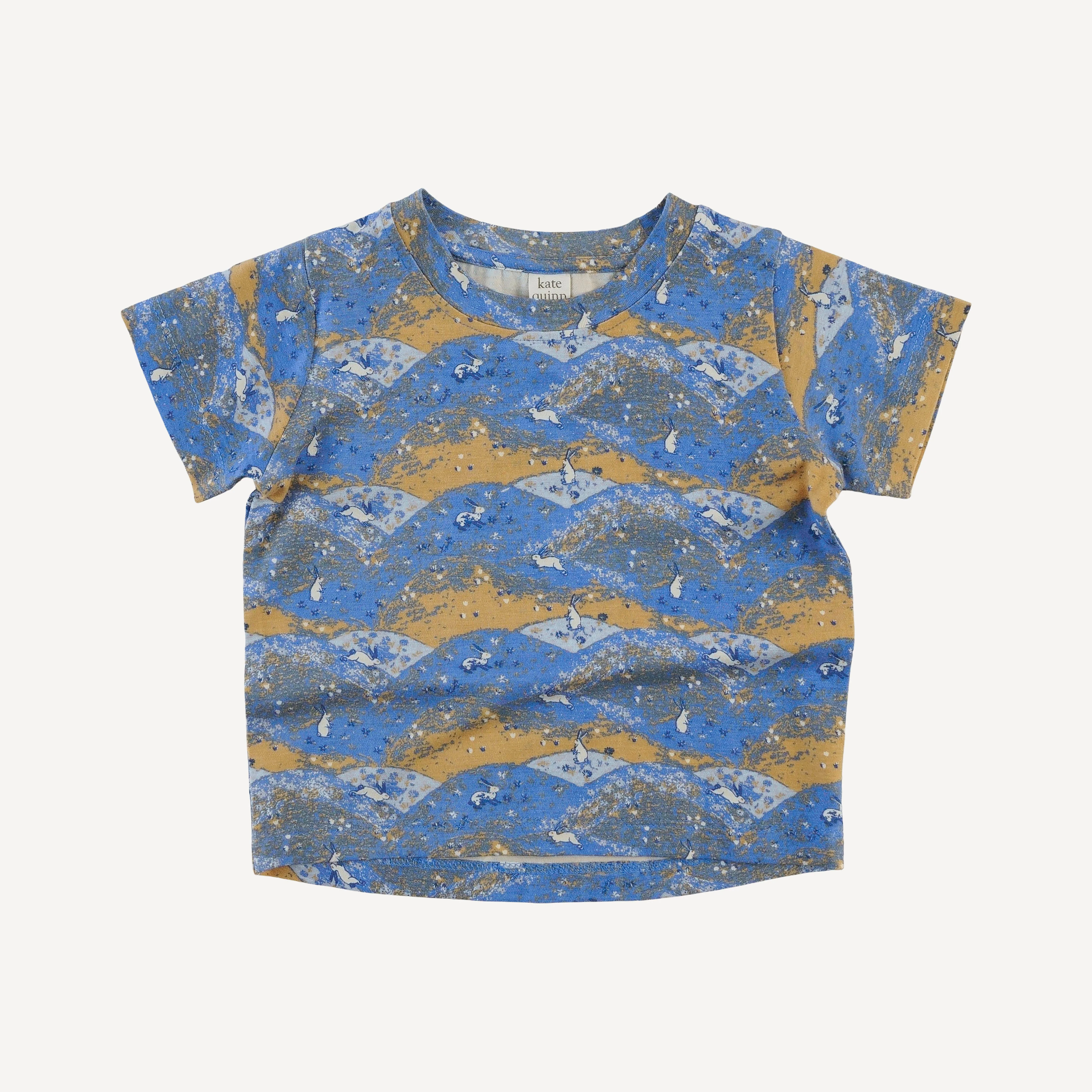 short sleeve essential boxy tee | bunny fields | bamboo