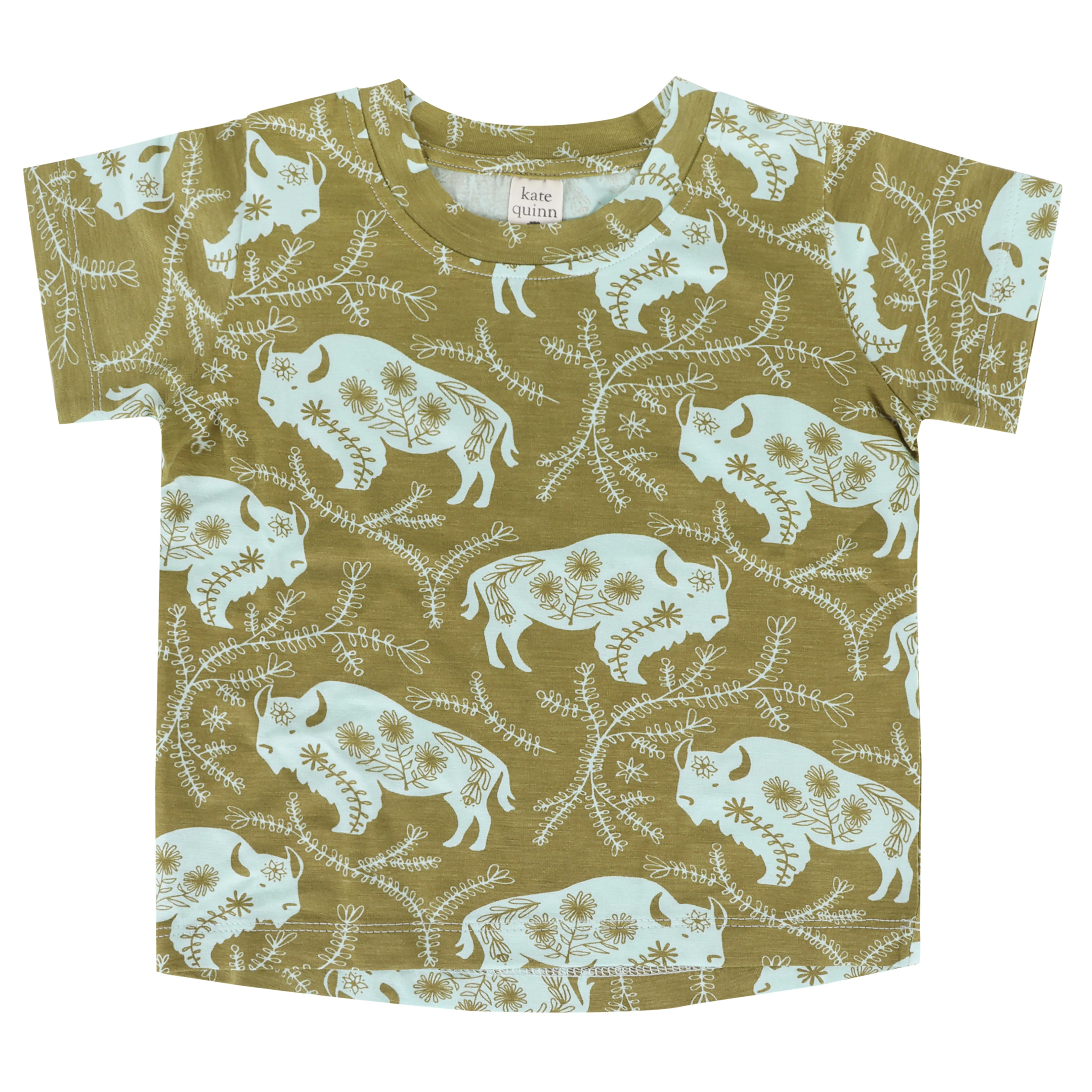 short sleeve essential boxy tee | glacier buffalo vine | bamboo