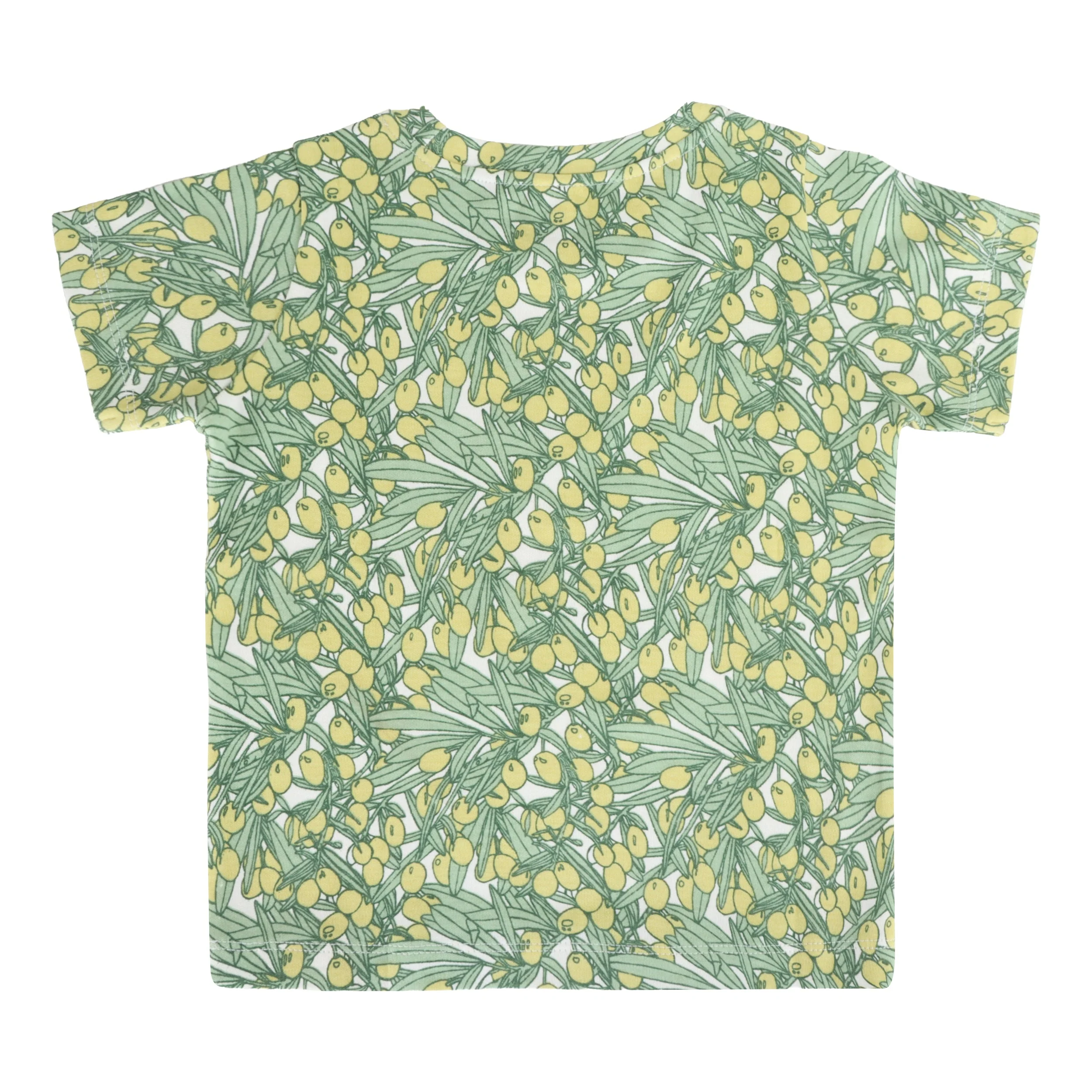 short sleeve essential boxy tee | green olive | organic cotton interlock - Image 3