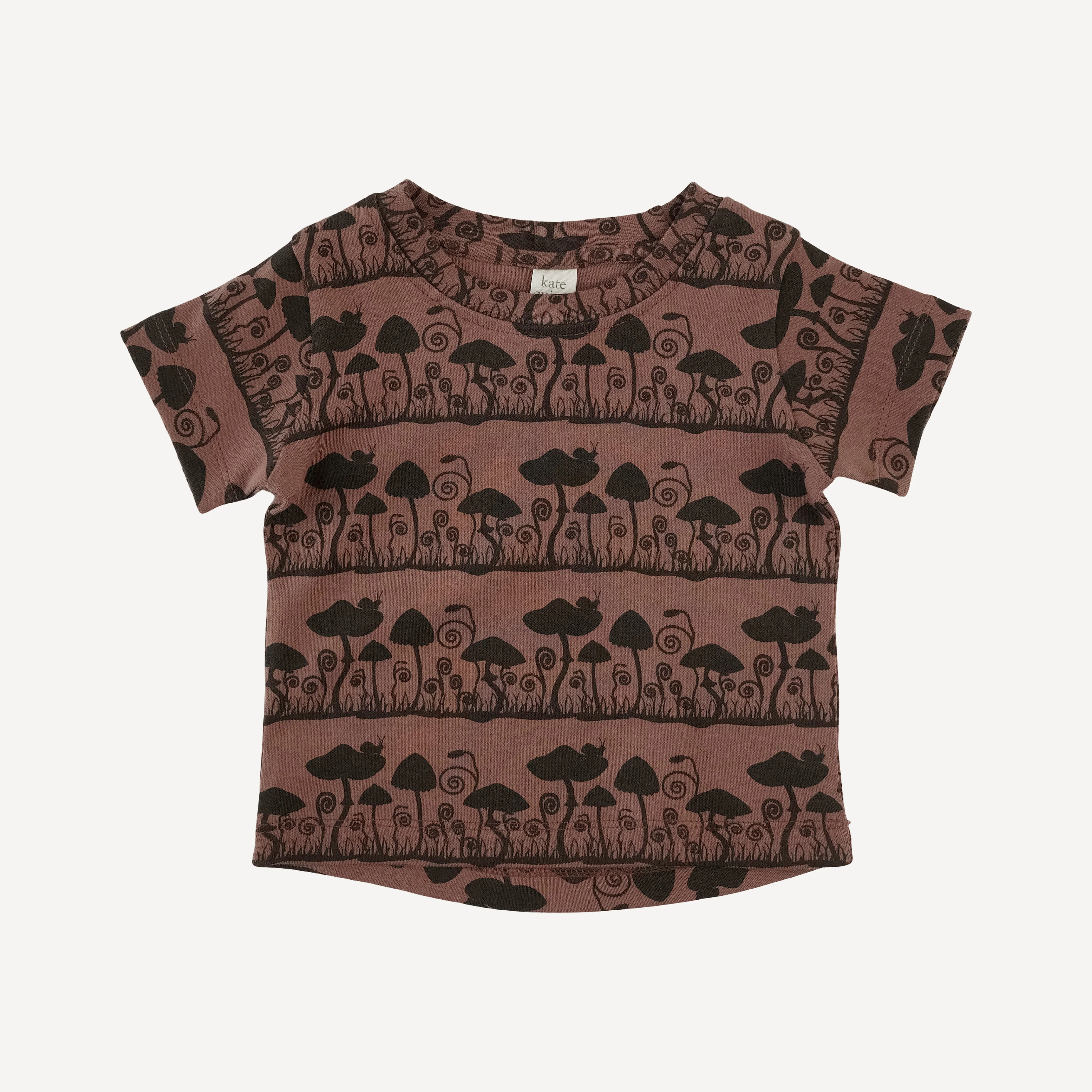 short sleeve essential boxy tee | mushroom | organic cotton interlock