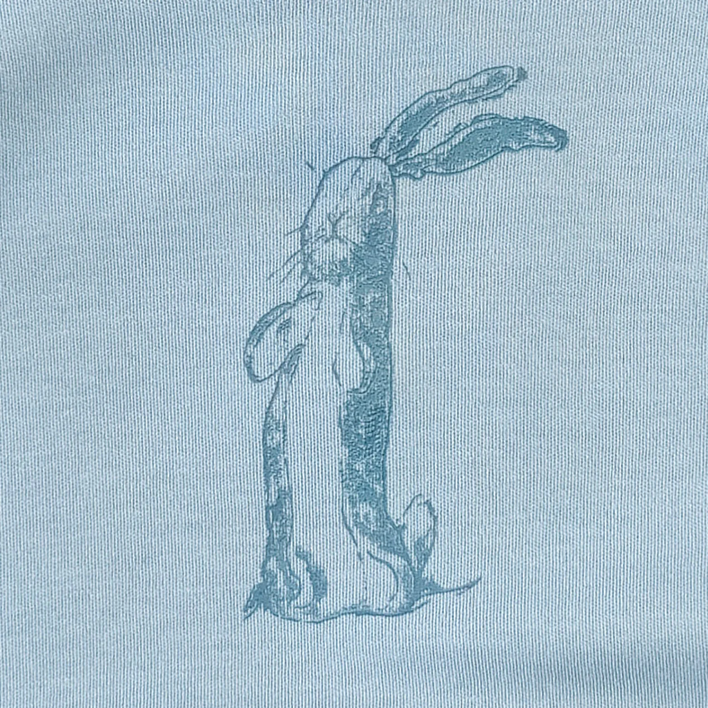 short sleeve essential boxy tee | plush rabbit screen | organic cotton interlock - Image 2