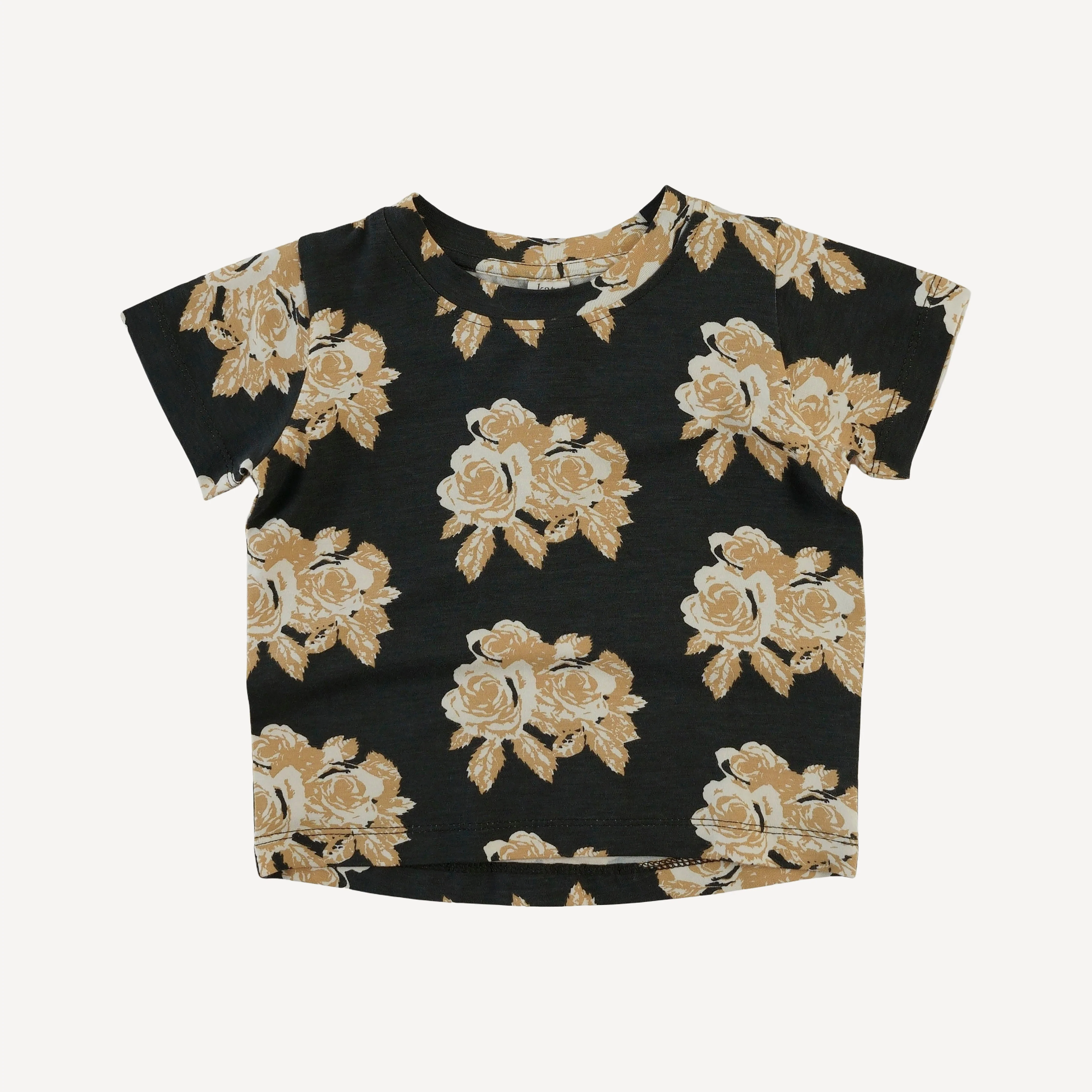 short sleeve essential boxy tee | taffy rose | bamboo
