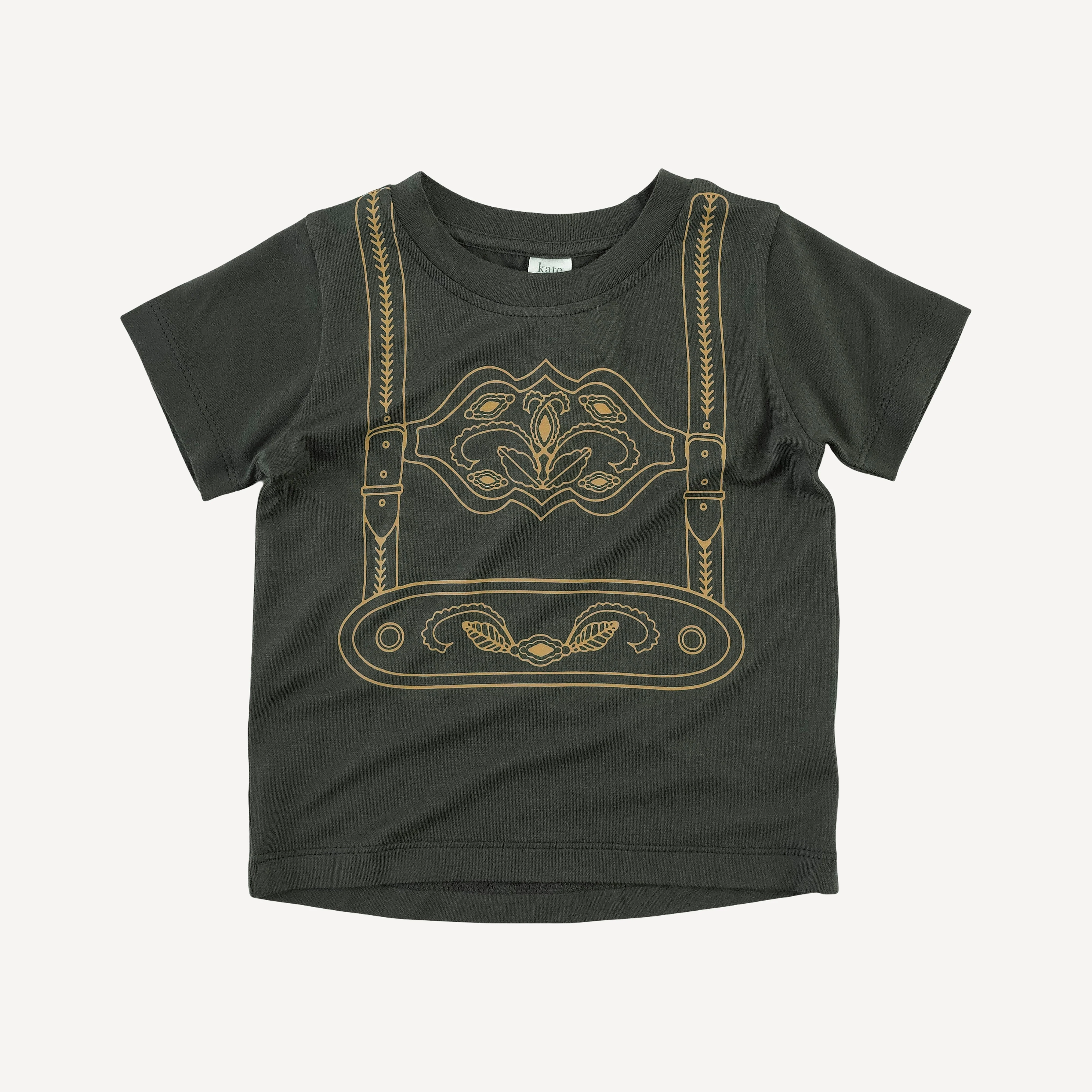 short sleeve essential screen print boxy tee | beluga | bamboo
