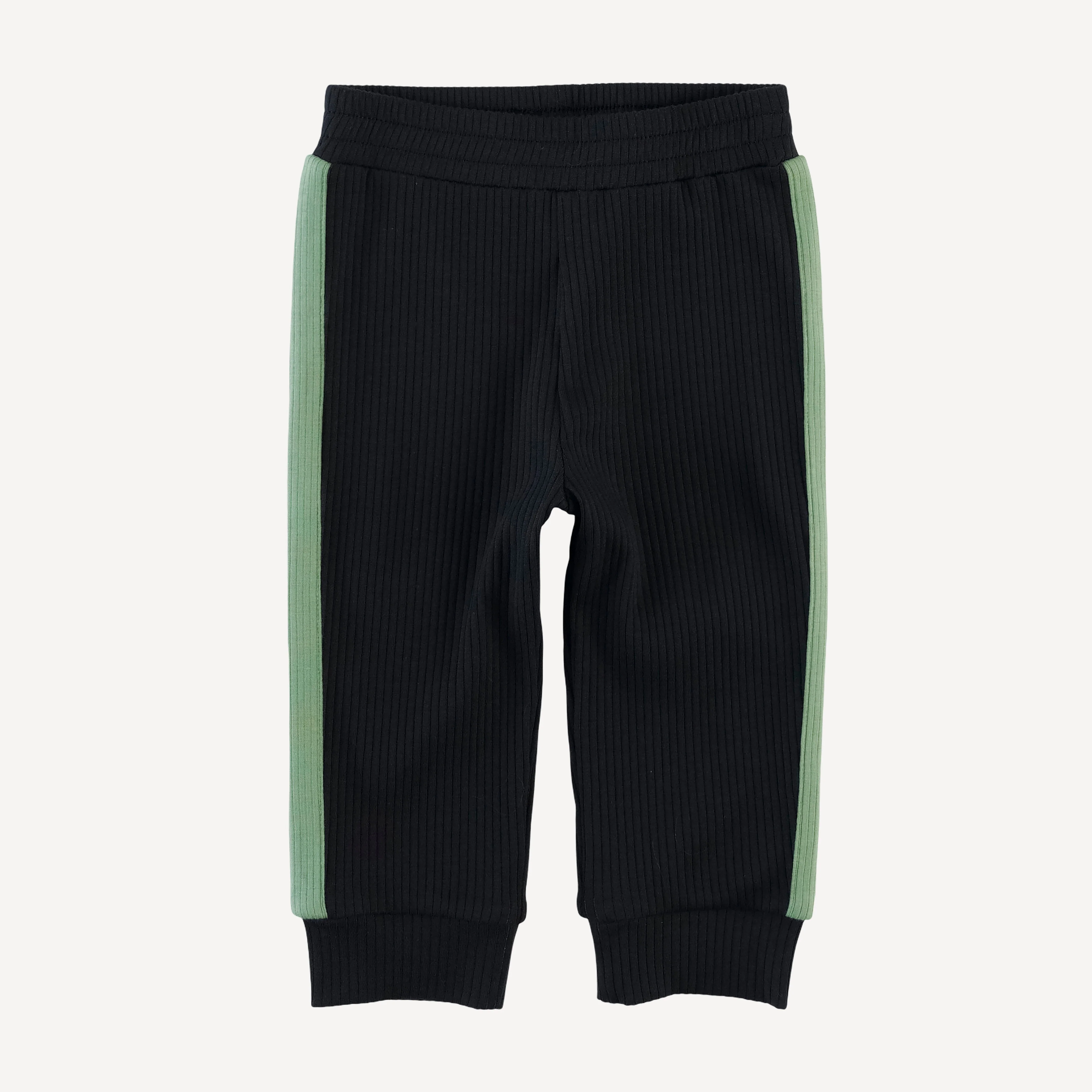 short sleeve football set | black | organic cotton single rib - Image 4