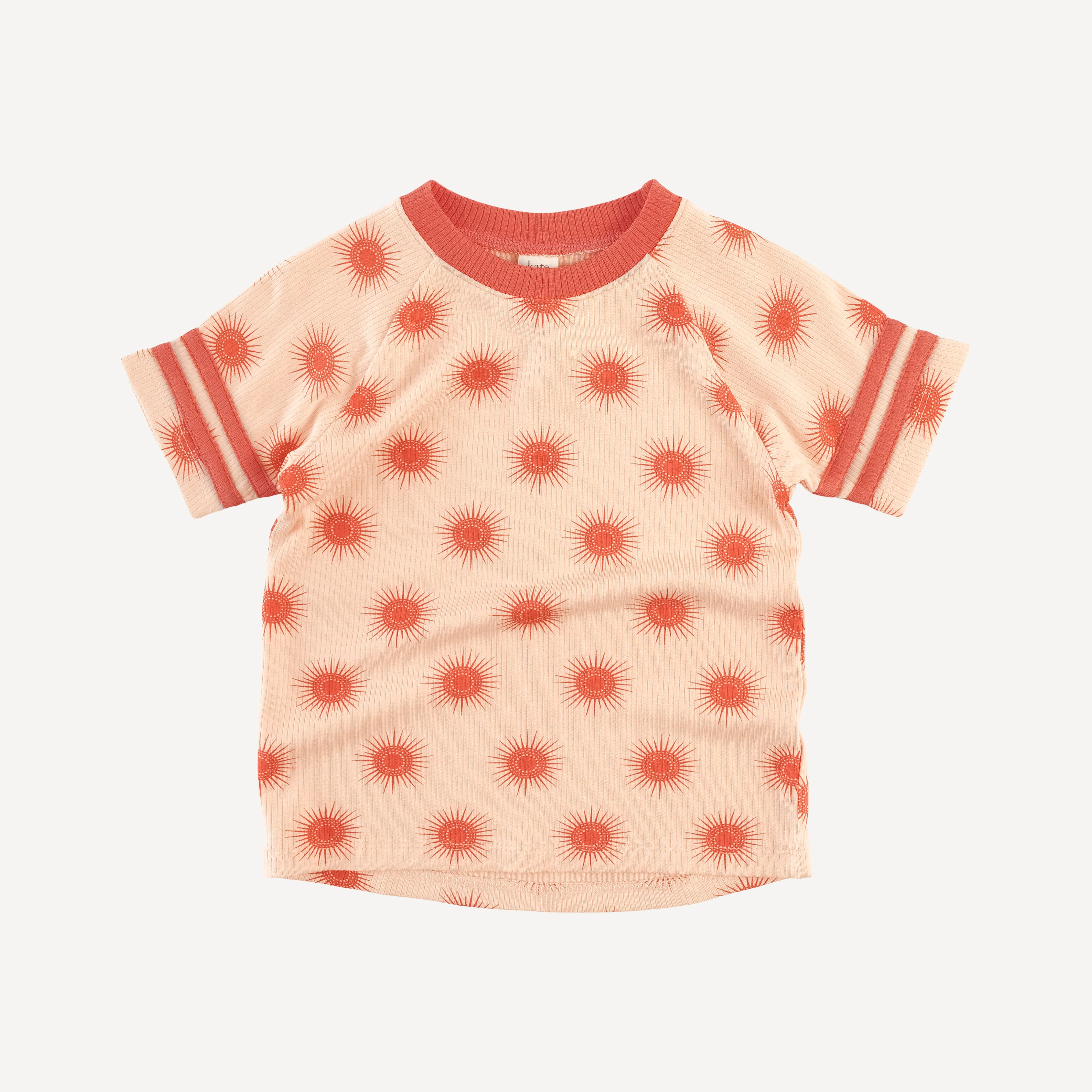 short sleeve football tee | emberglow tiny sun | modal skinny rib