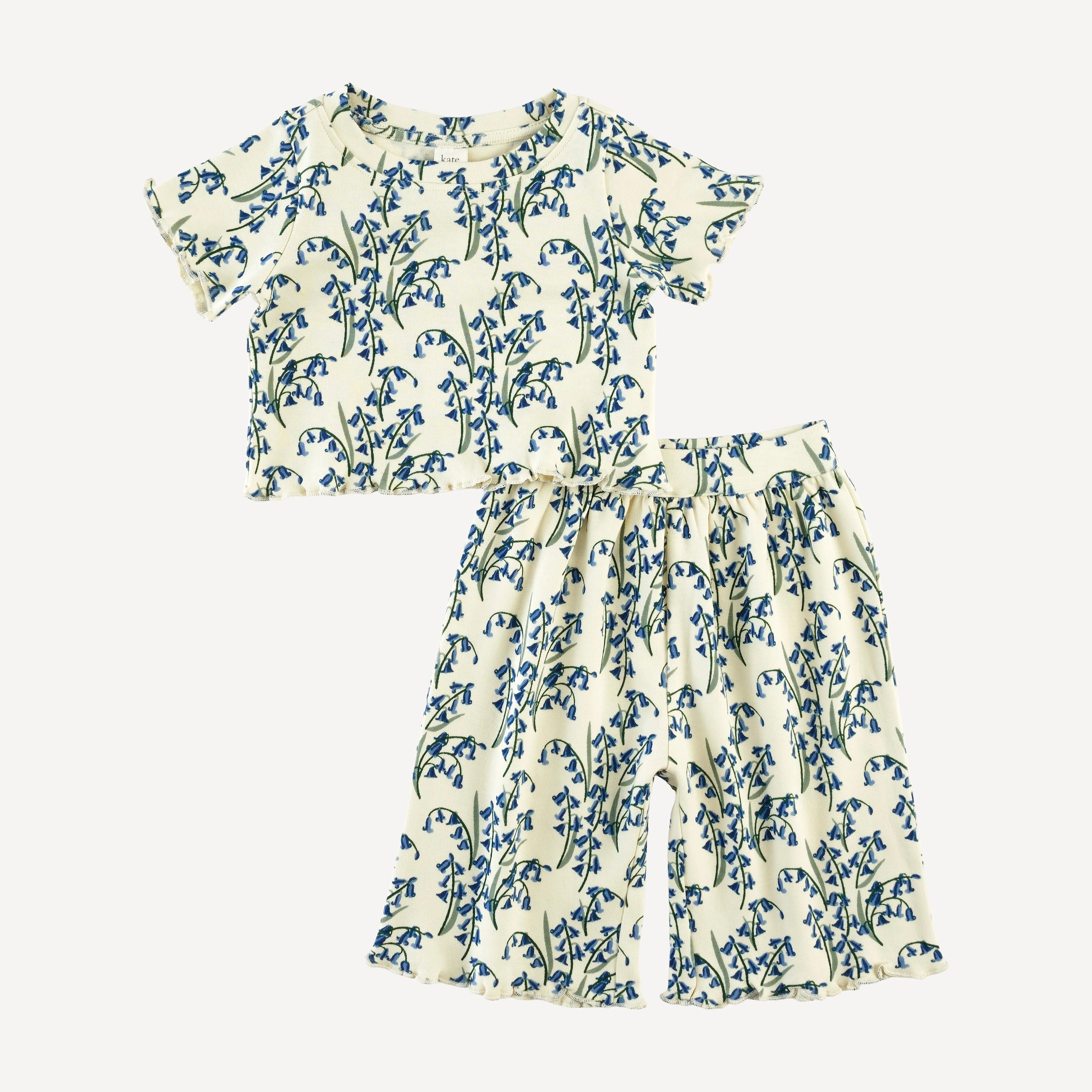 short sleeve jade set | bluebells | organic cotton interlock