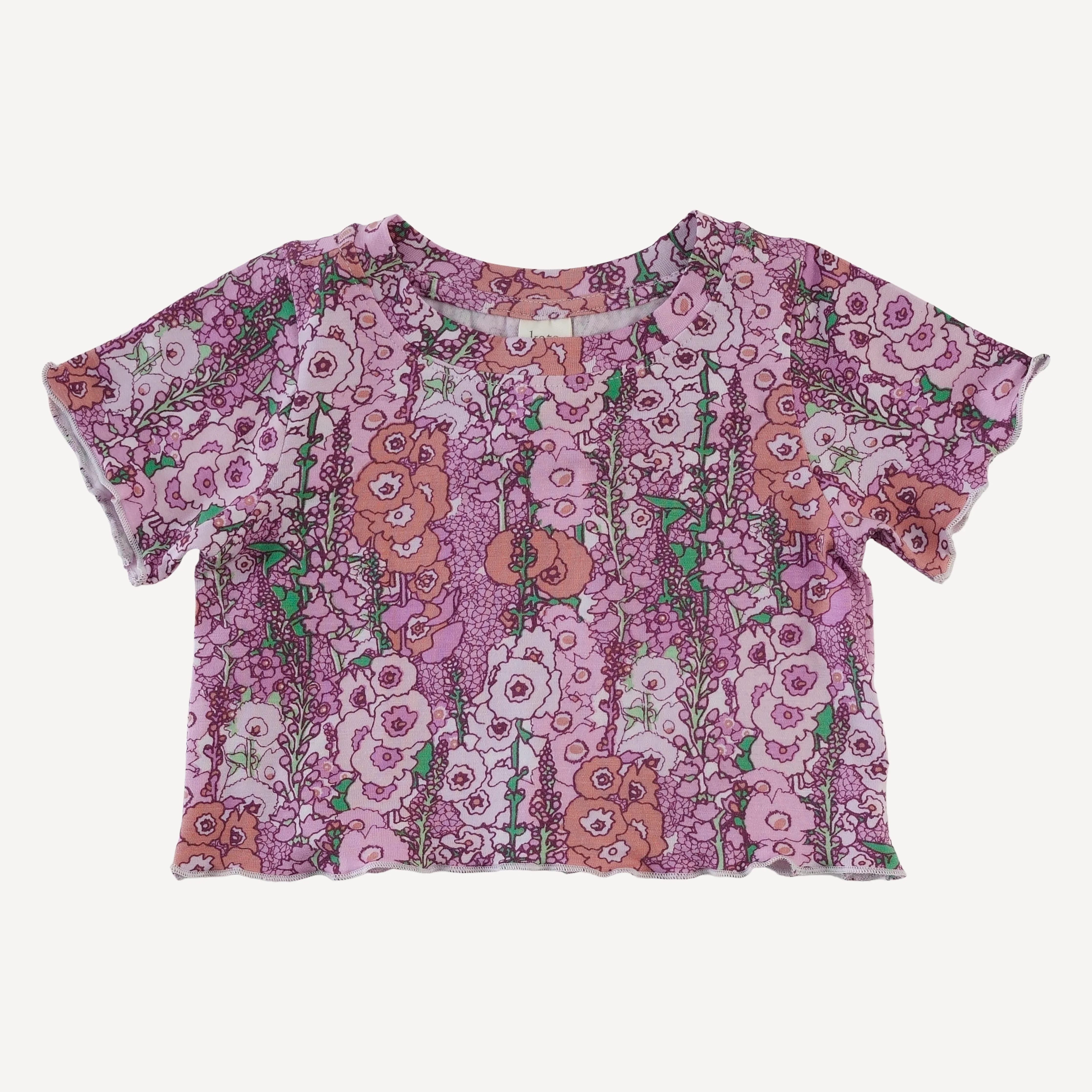 short sleeve jade set | orchid hollyhock | bamboo - Image 3