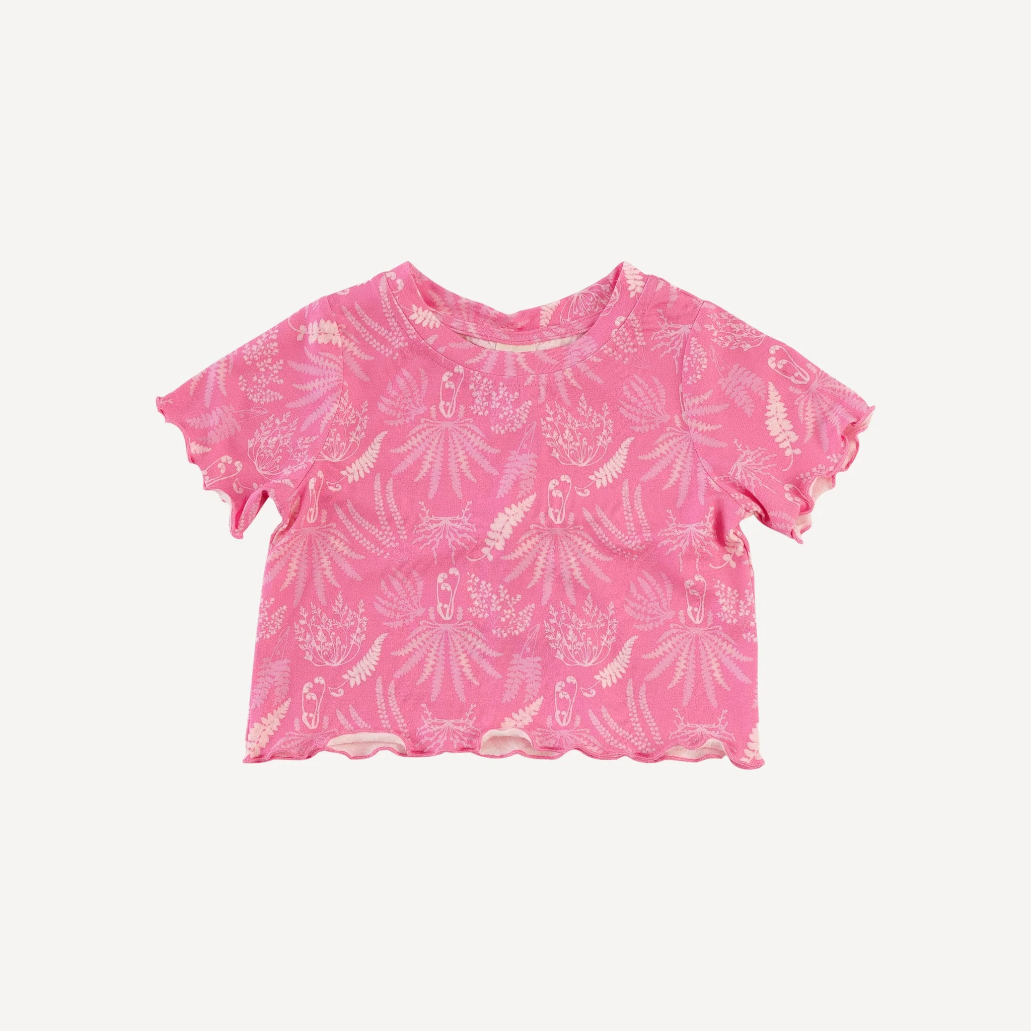 short sleeve jade set | pink magical fern | light weight bamboo - Image 3