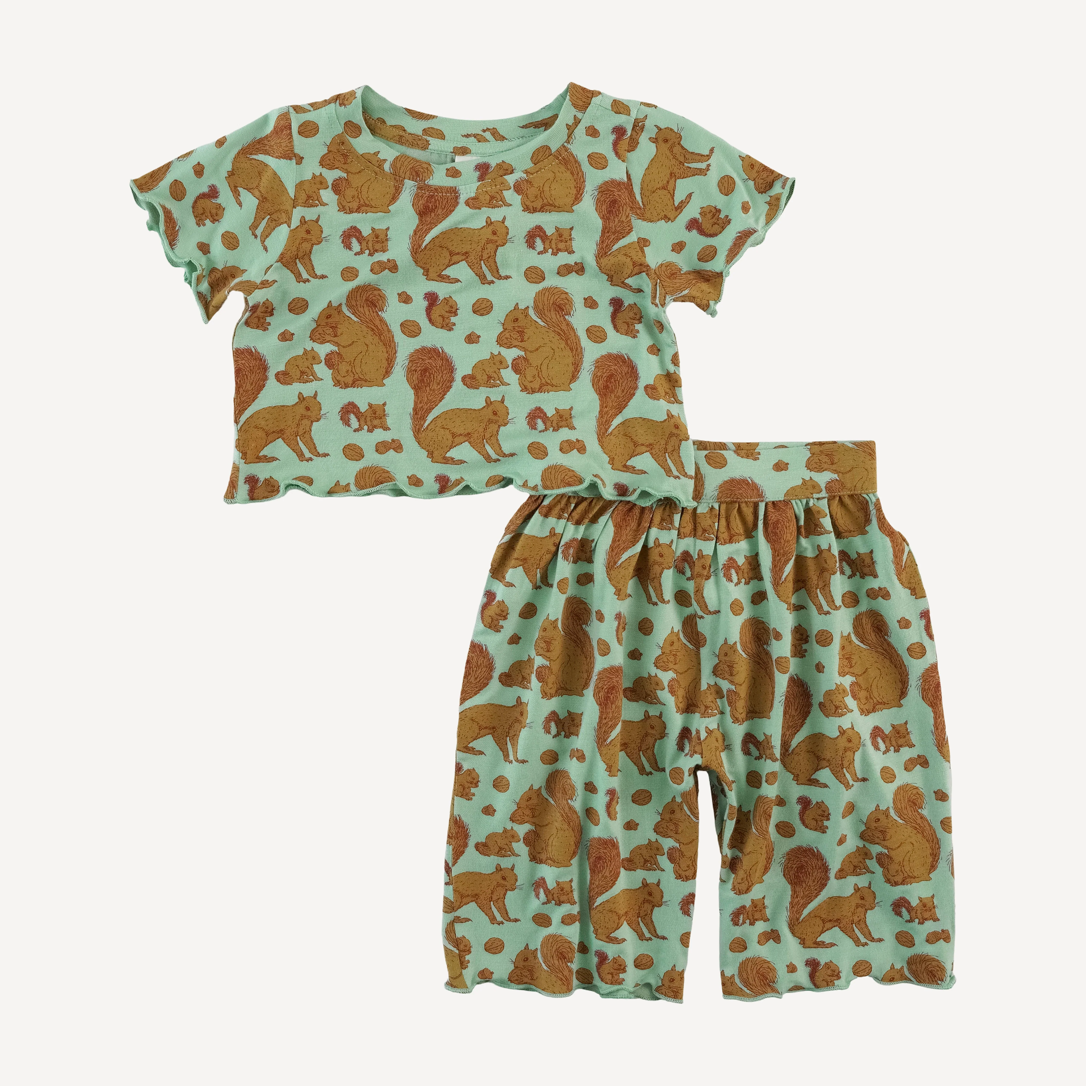 short sleeve jade set | toffy squirrel | bamboo