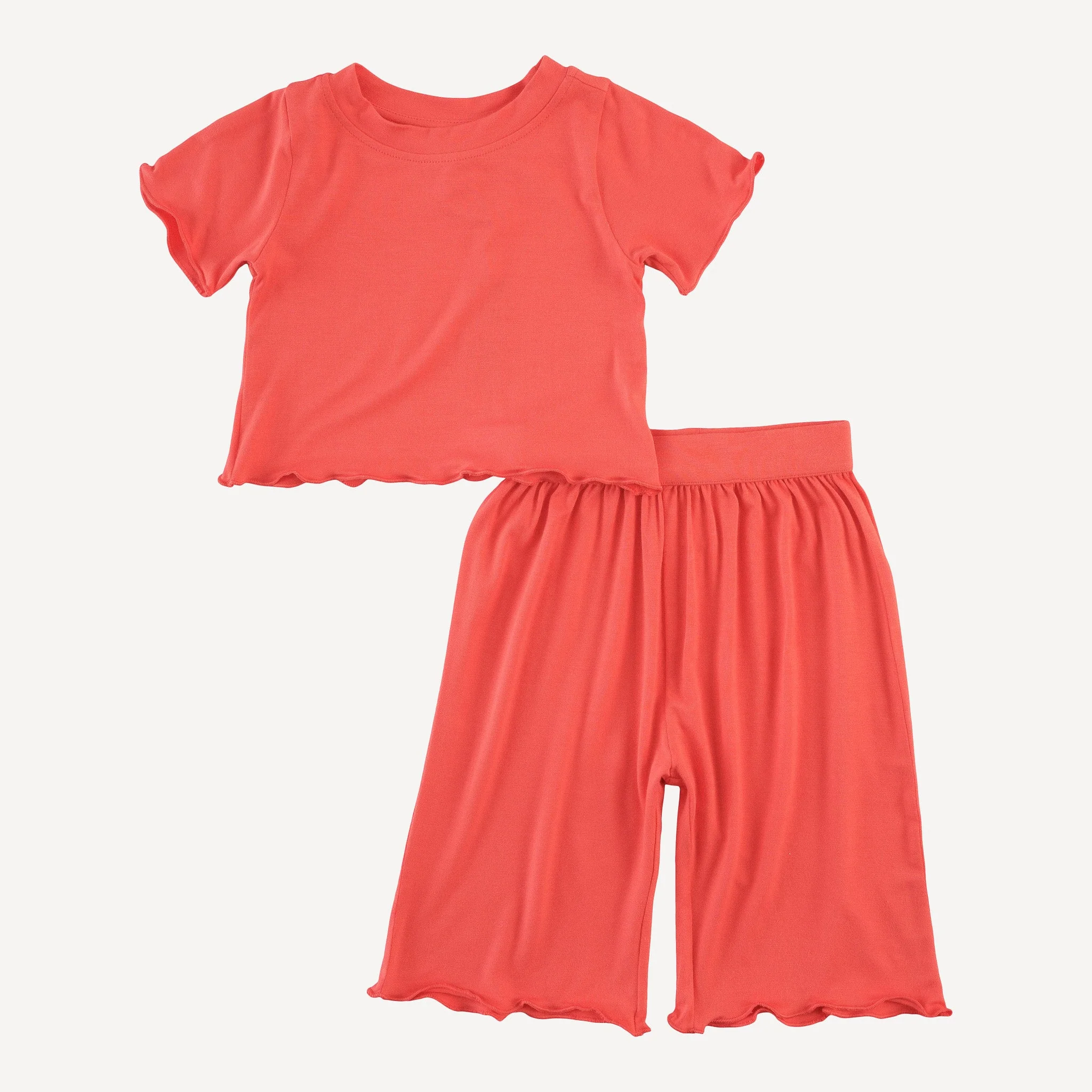 short sleeve jade set | tropical pink | bamboo