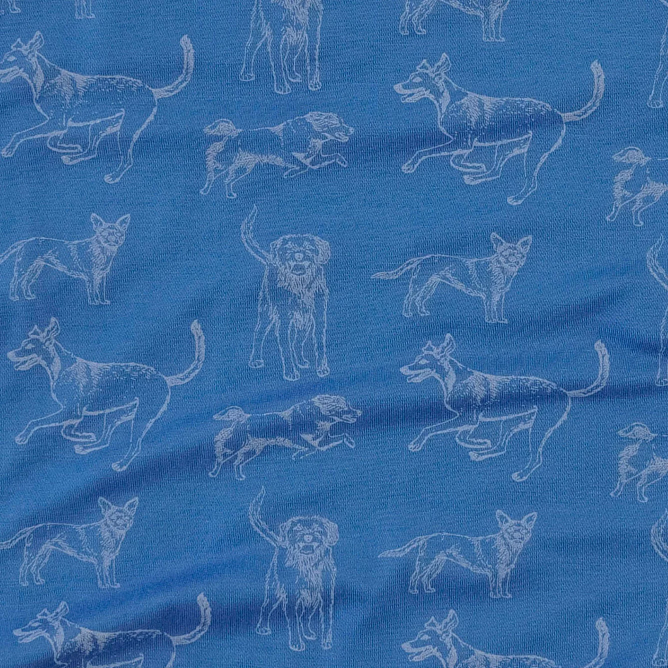 short sleeve lap neck bodysuit | blue mutts | bamboo - Image 2