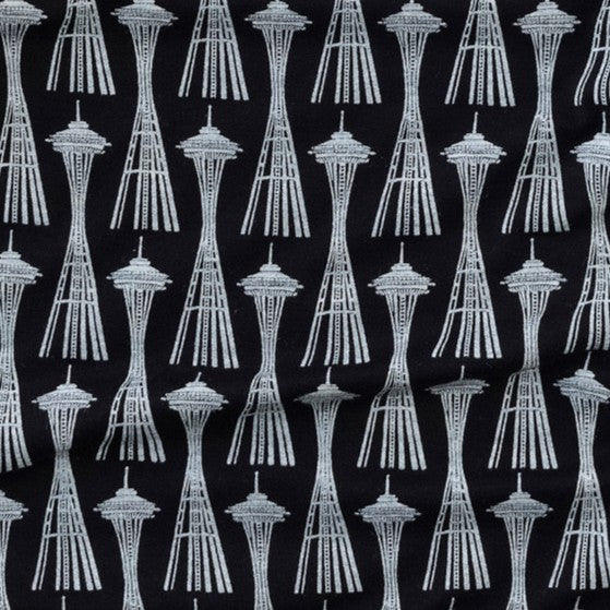 short sleeve military top | black space needle | bamboo - Image 2