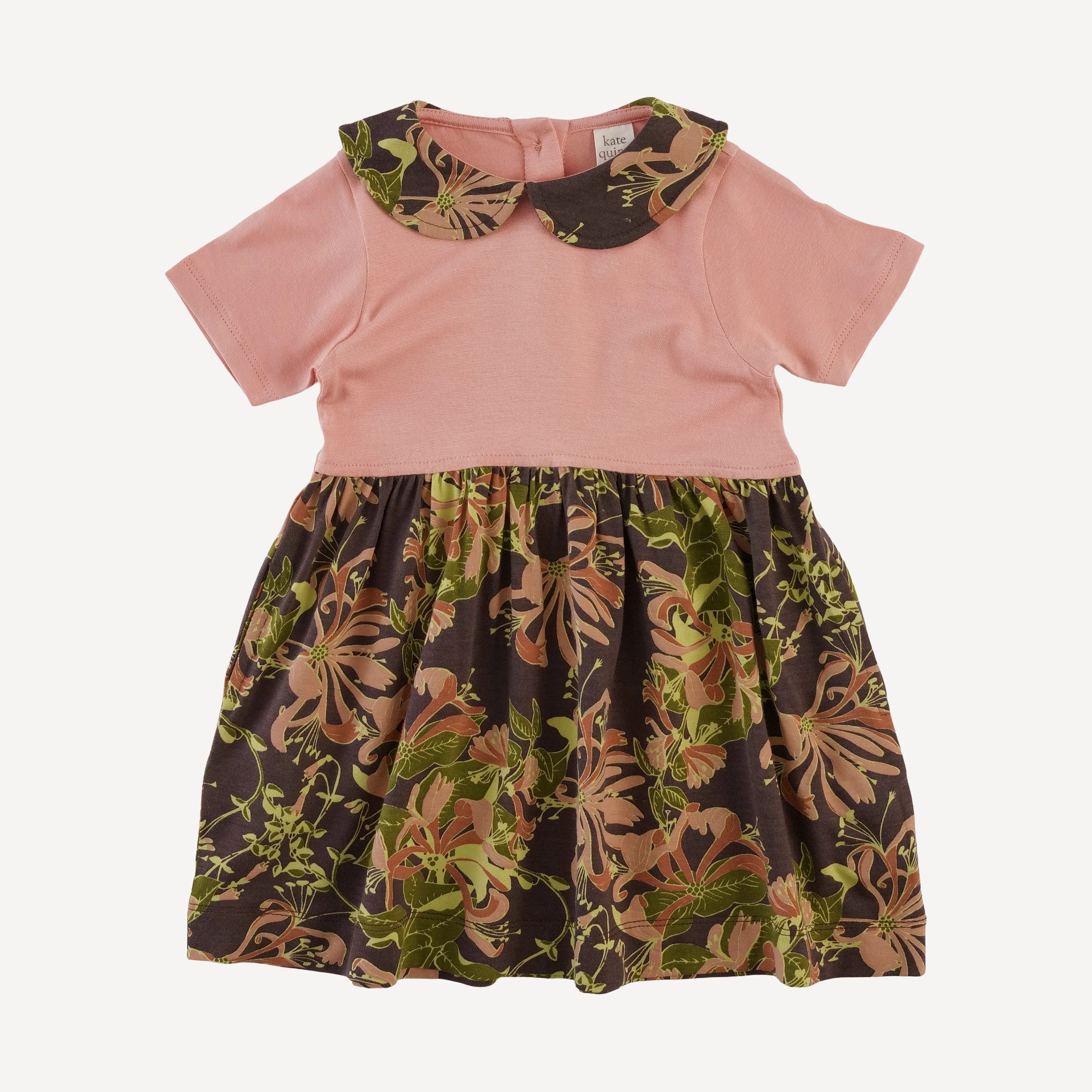 short sleeve peter pan dress | honeysuckle | bamboo