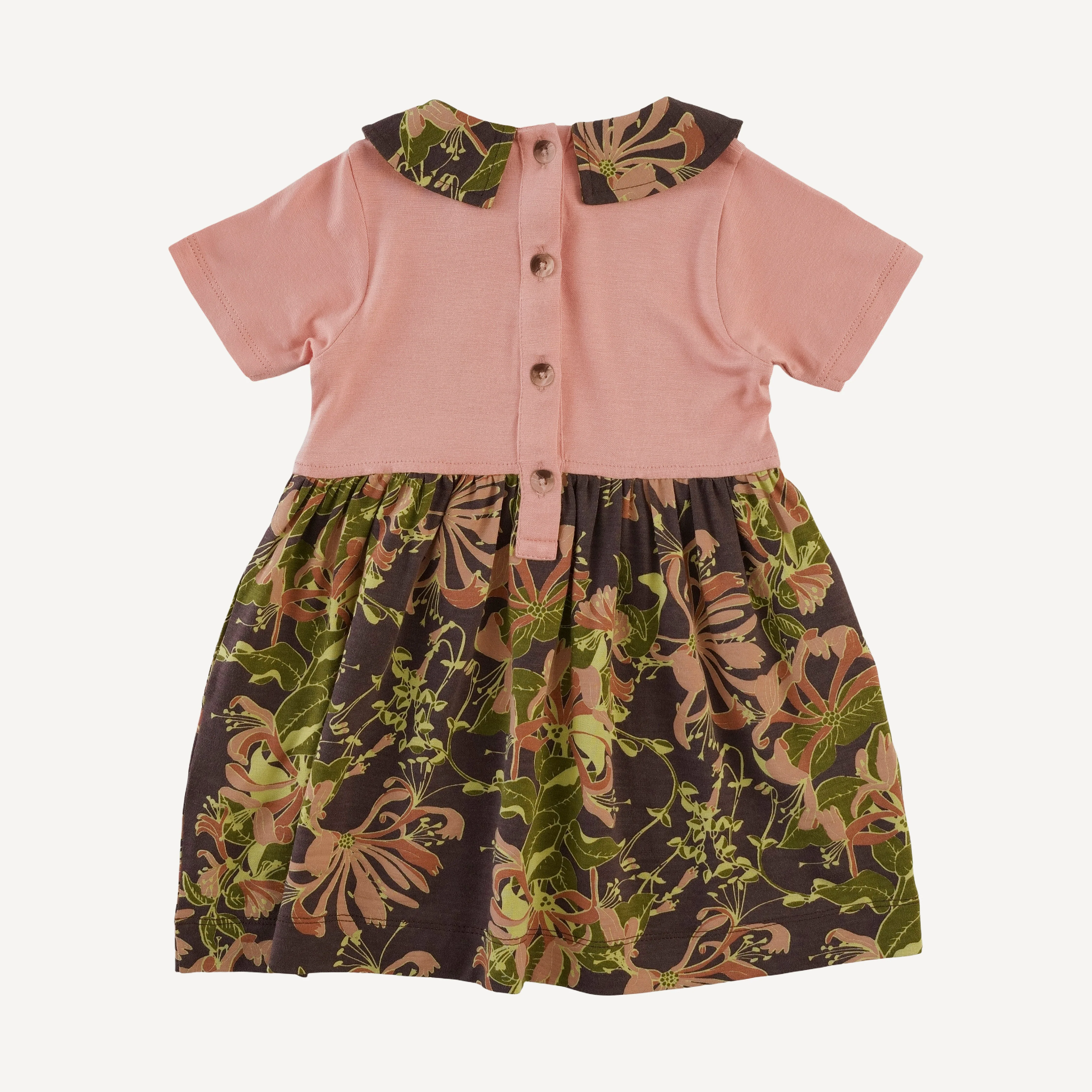 short sleeve peter pan dress | honeysuckle | bamboo - Image 3