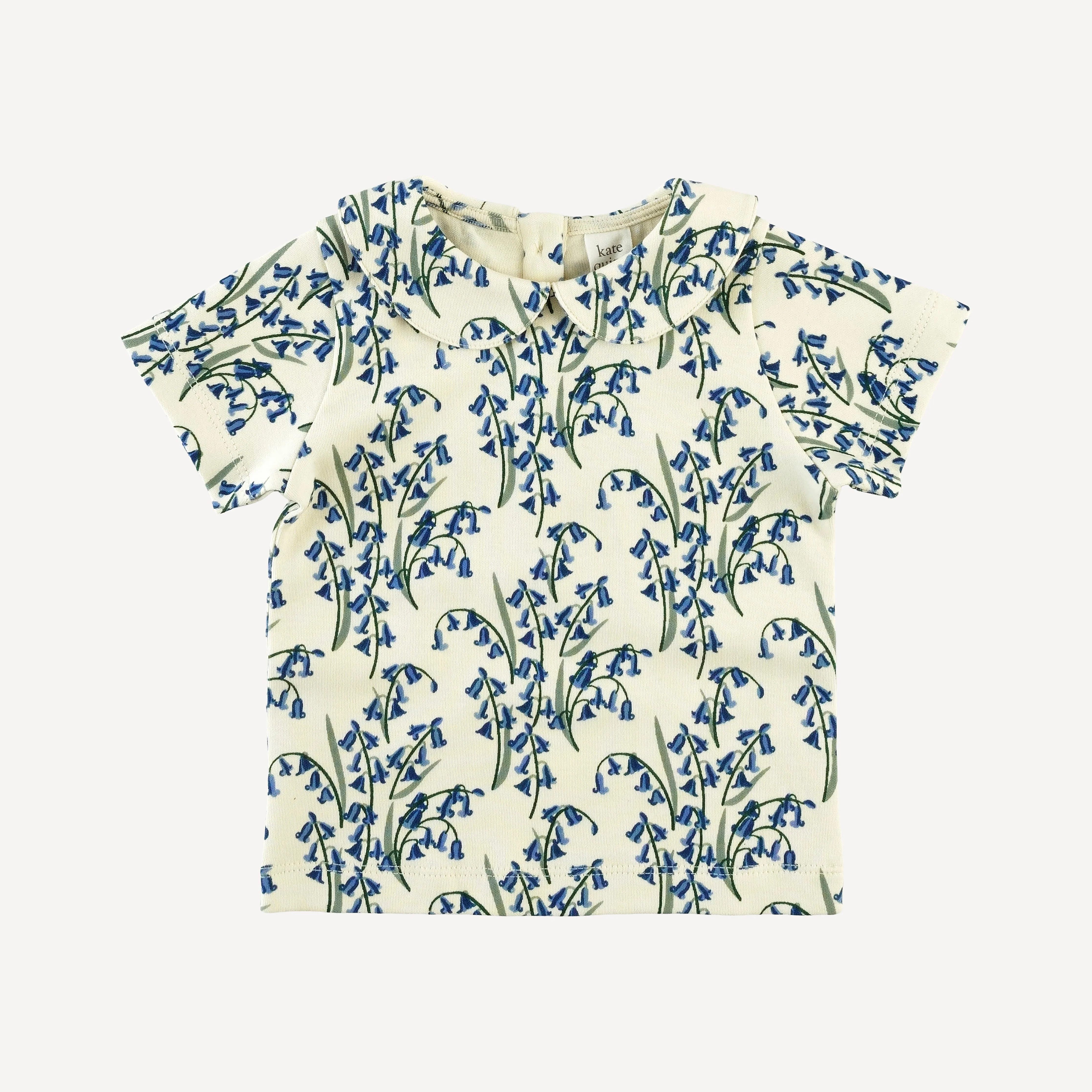 short sleeve peter pan tee | bluebells | organic cotton interlock