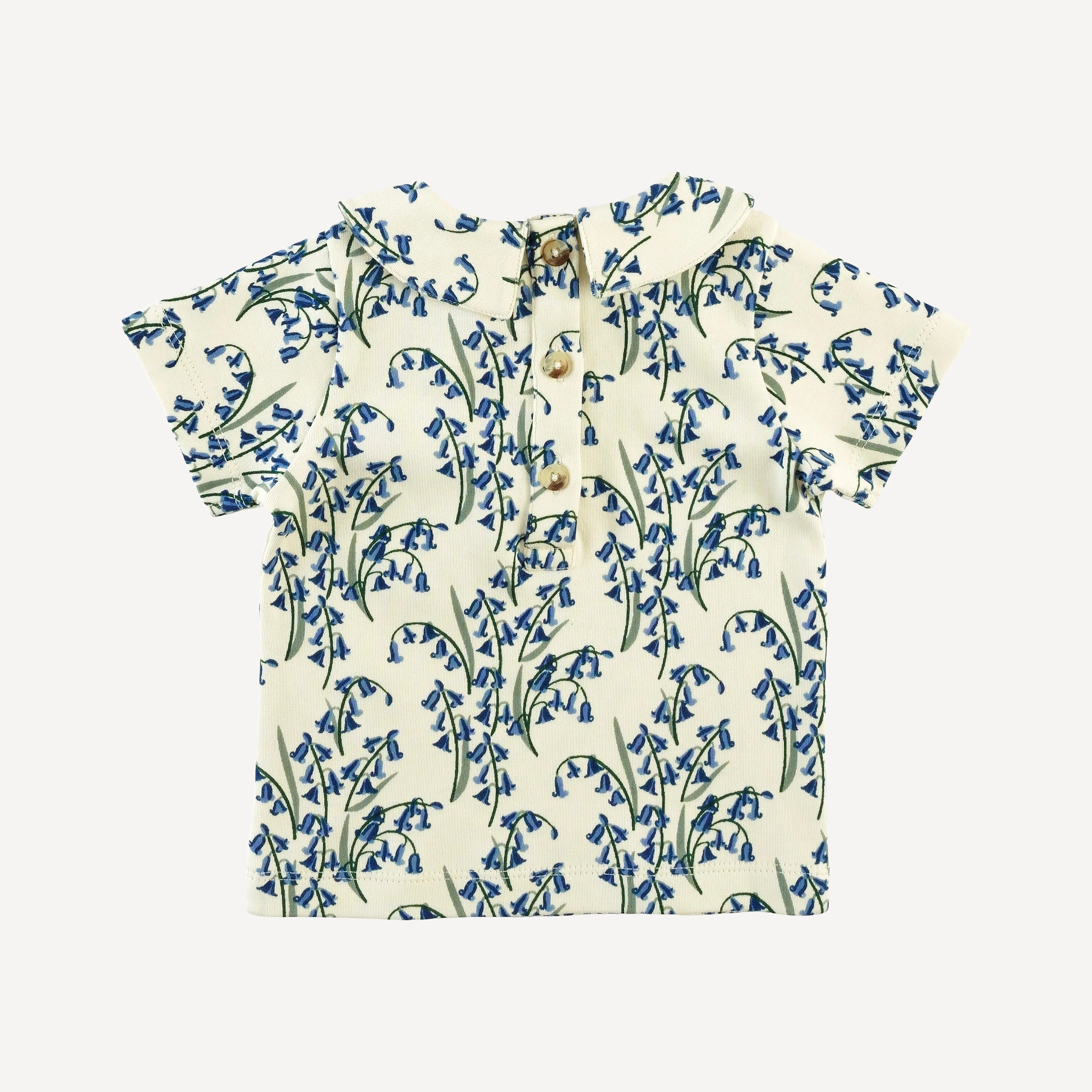 short sleeve peter pan tee | bluebells | organic cotton interlock - Image 3