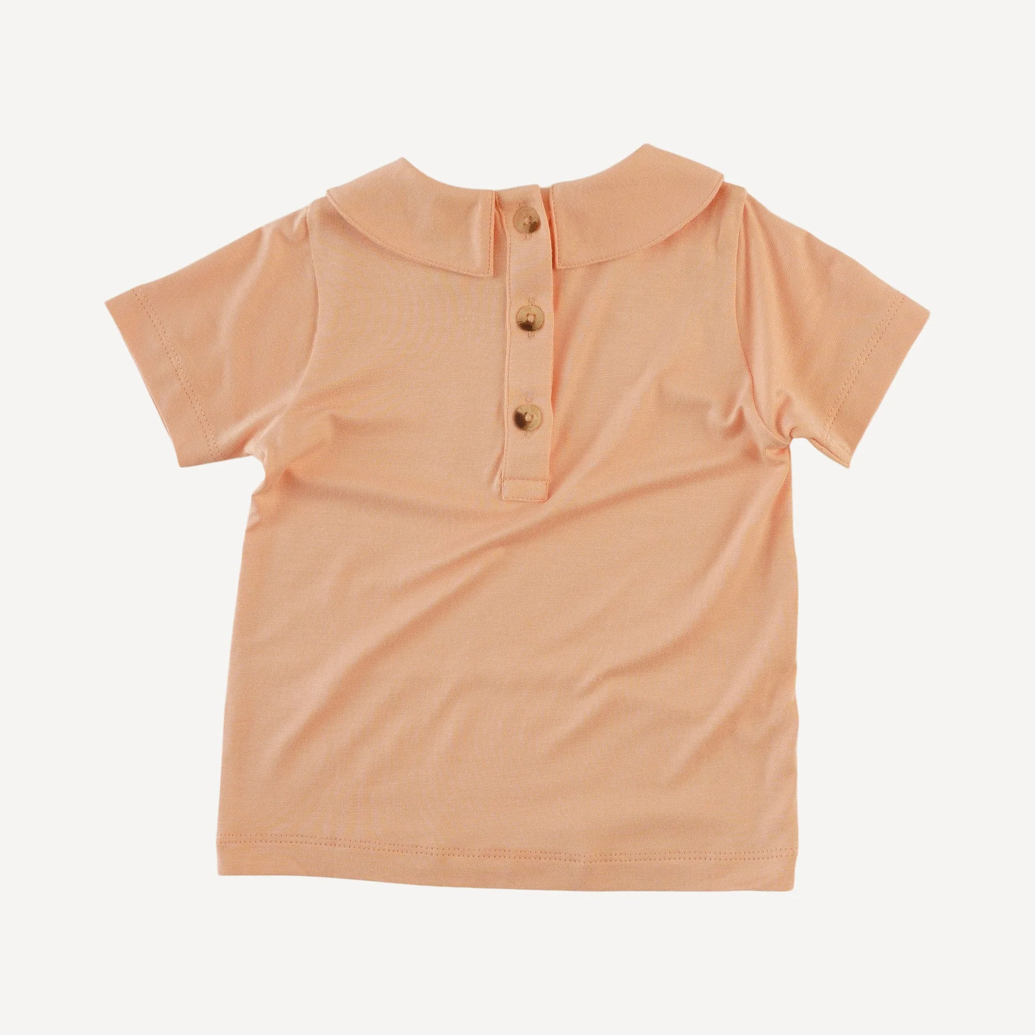 short sleeve peter pan tee | whipped peach | bamboo - Image 3
