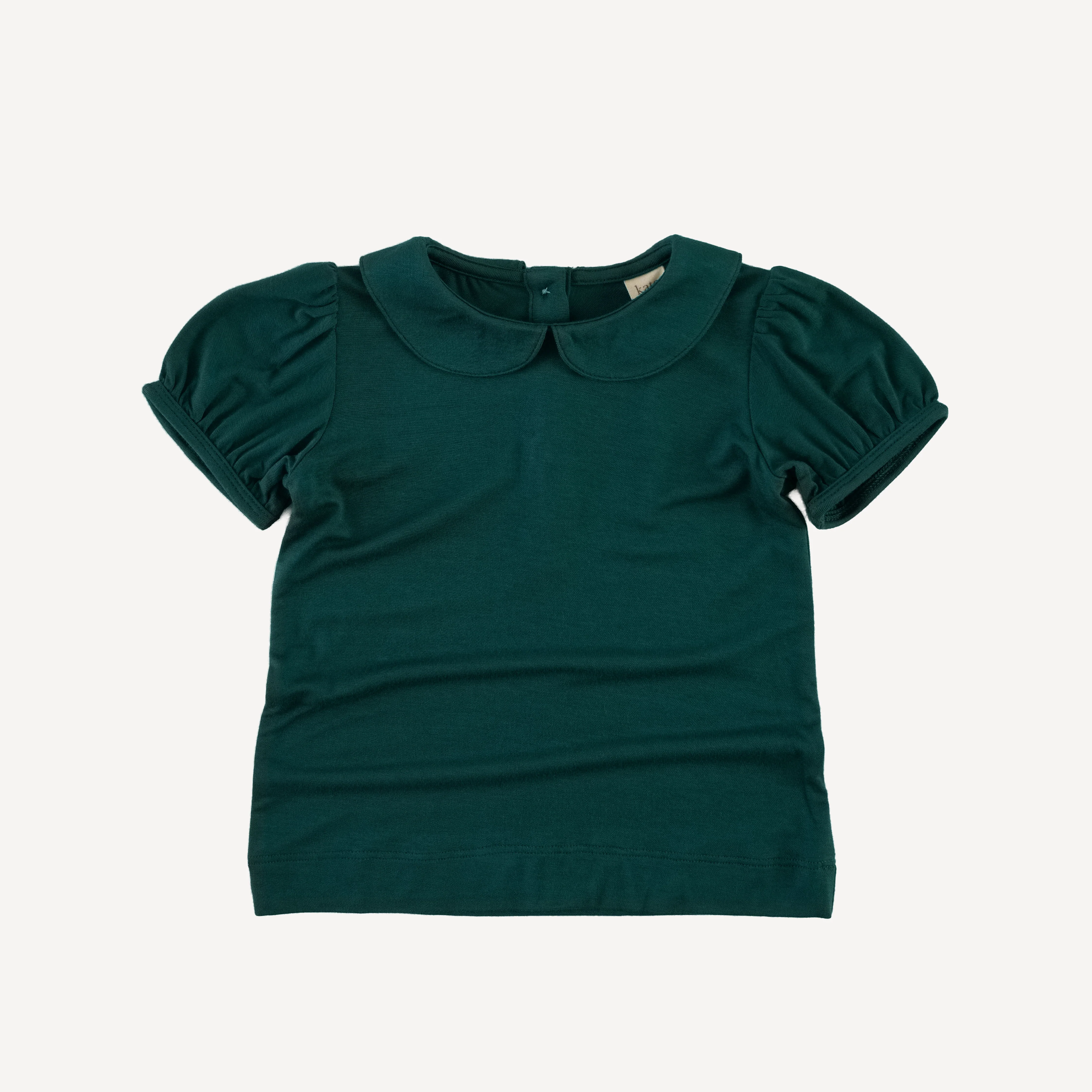 short sleeve peter pan top | isle green | light weight bamboo
