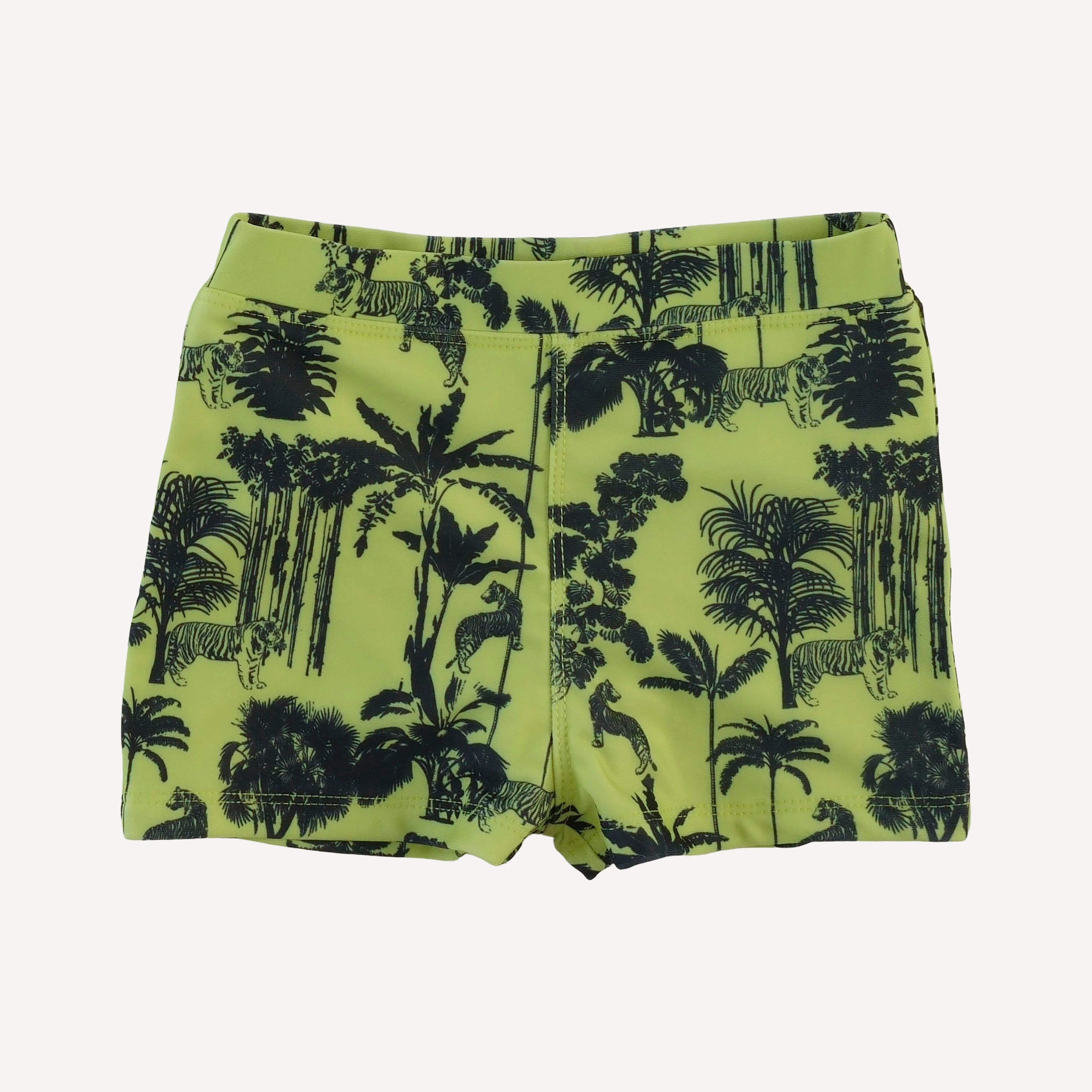 short sleeve rash guard tee + short set | lime jungle | swim - Image 4