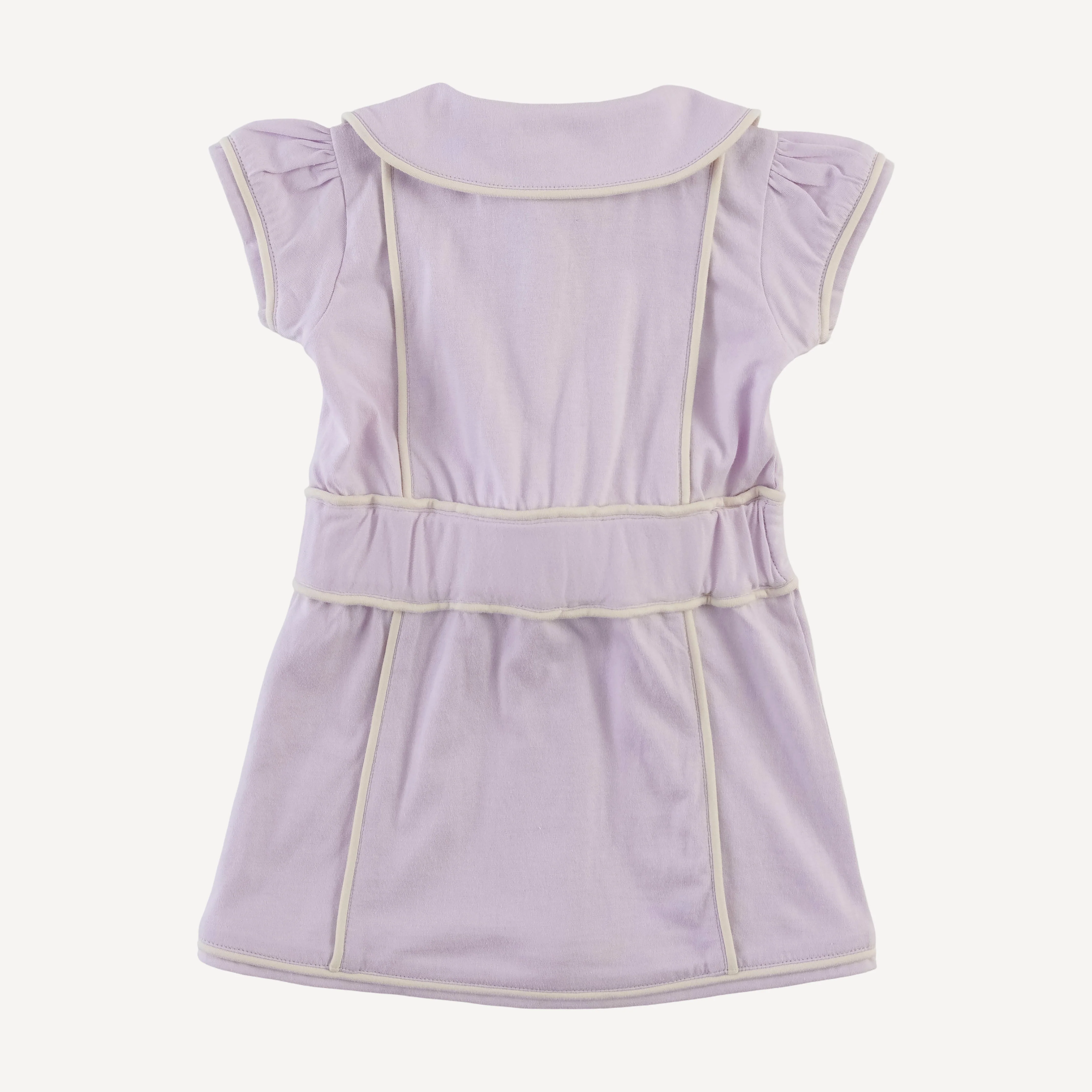 short sleeve violet dress | lilac petal | organic cotton jersey - Image 3