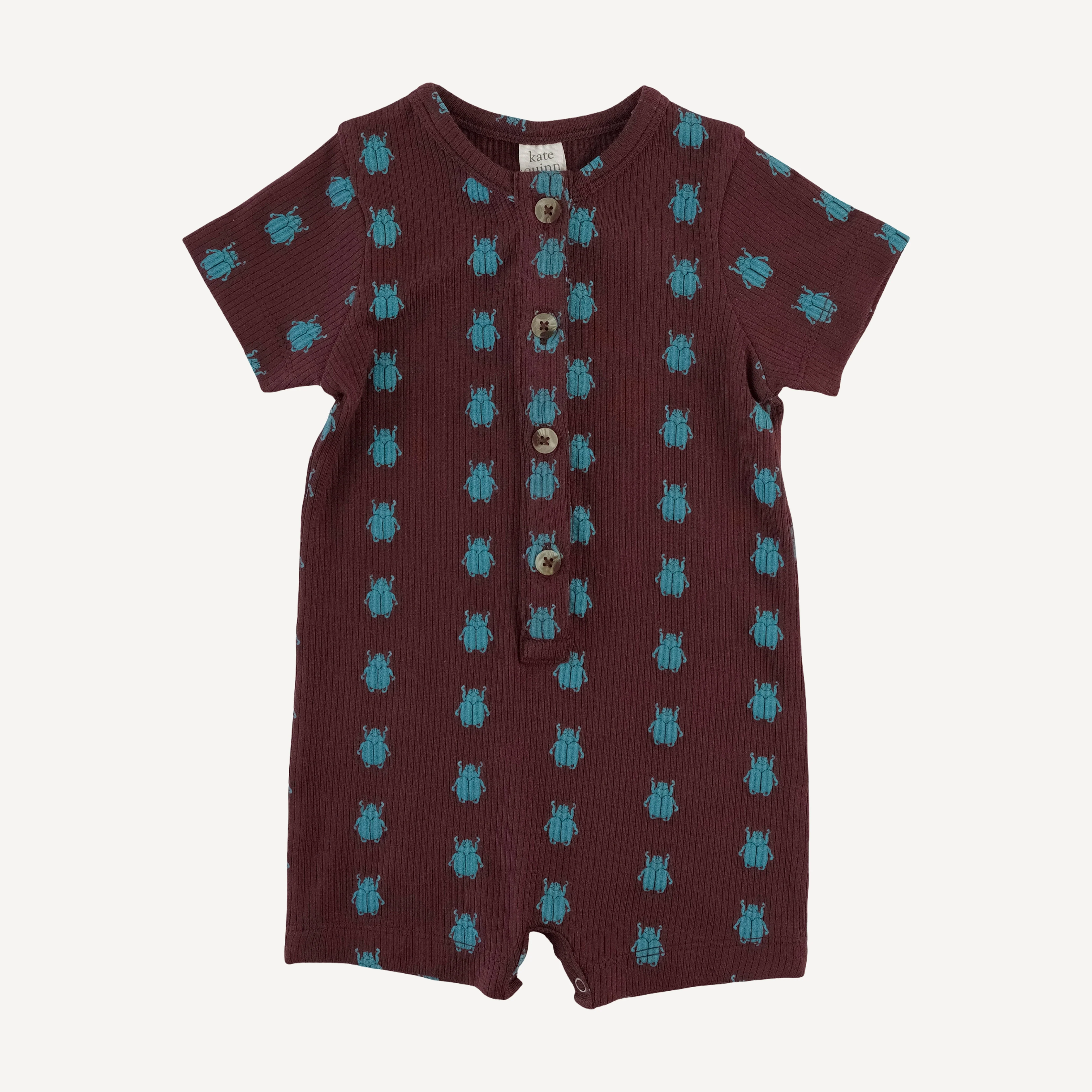 shortie union suit | tiny beetle | modal skinny rib
