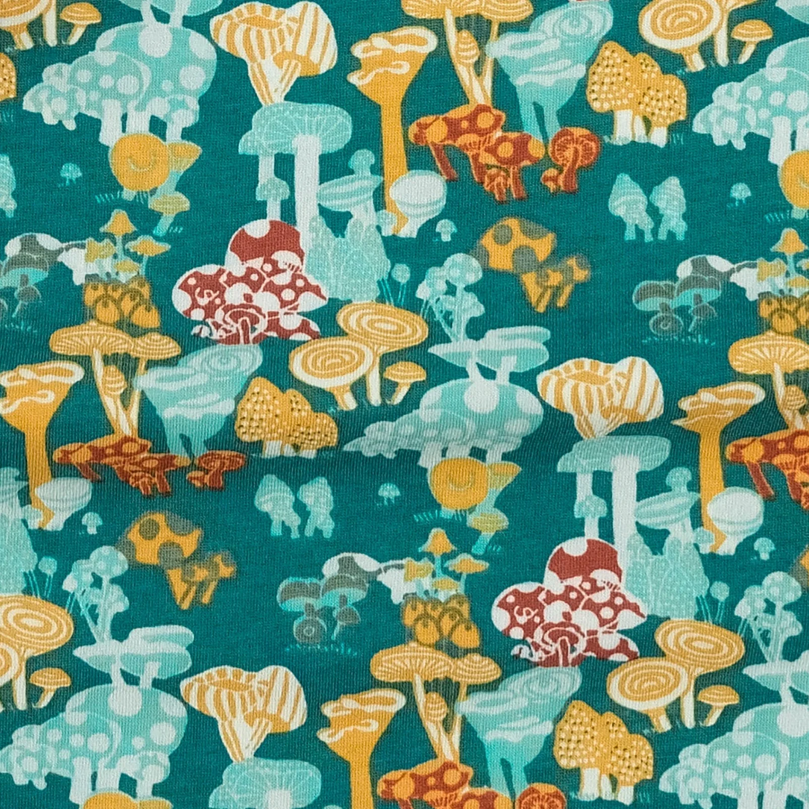 single layer blanket | magic mushrooms | organic cotton jersey - Image 2