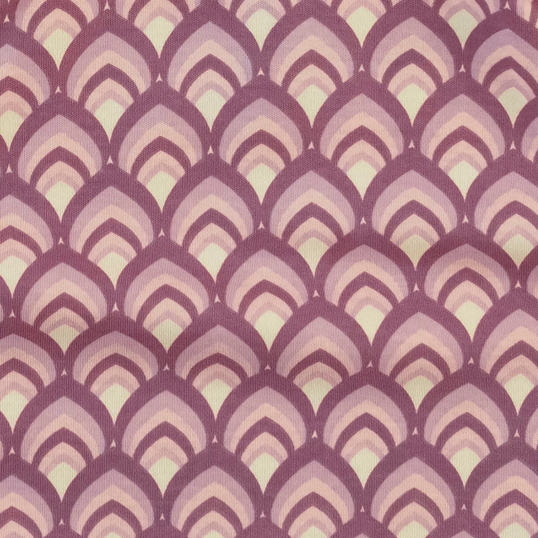 single layer blanket | mauve modern feather | organic cotton interlock - Image 2
