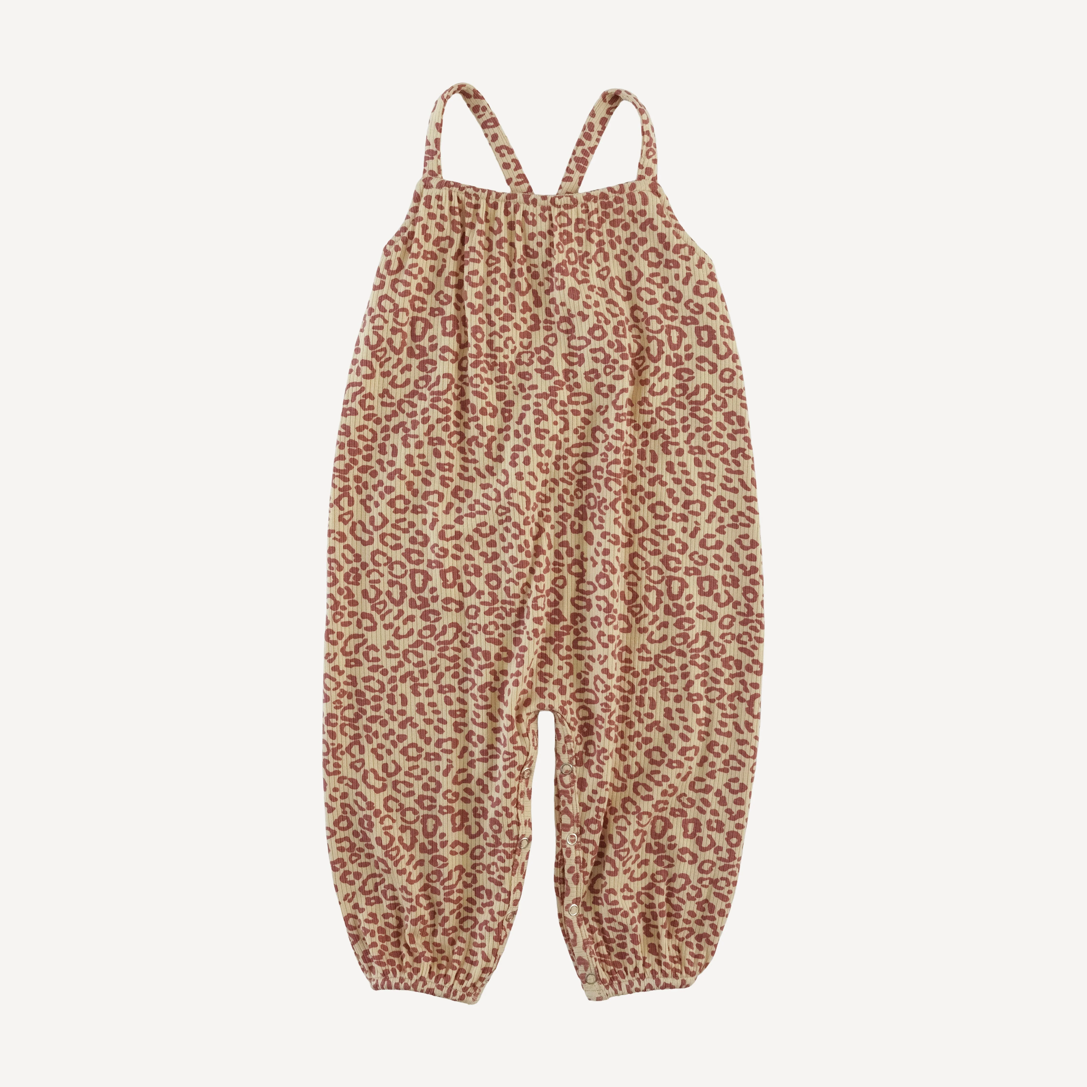 skinny strap jumpsuit | leopard print | modal skinny rib