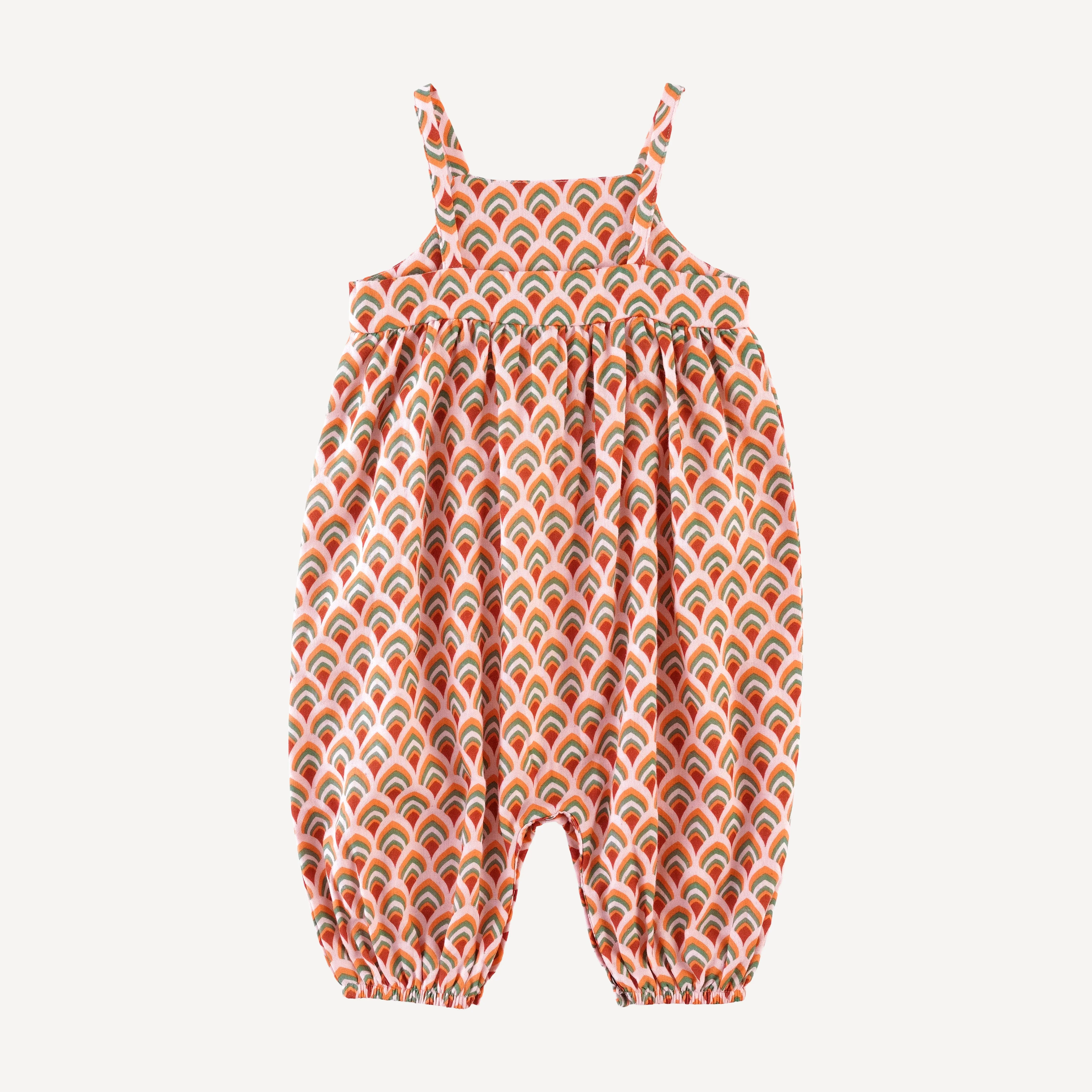 skinny strap jumpsuit | modern feather | organic cotton gauze - Image 3