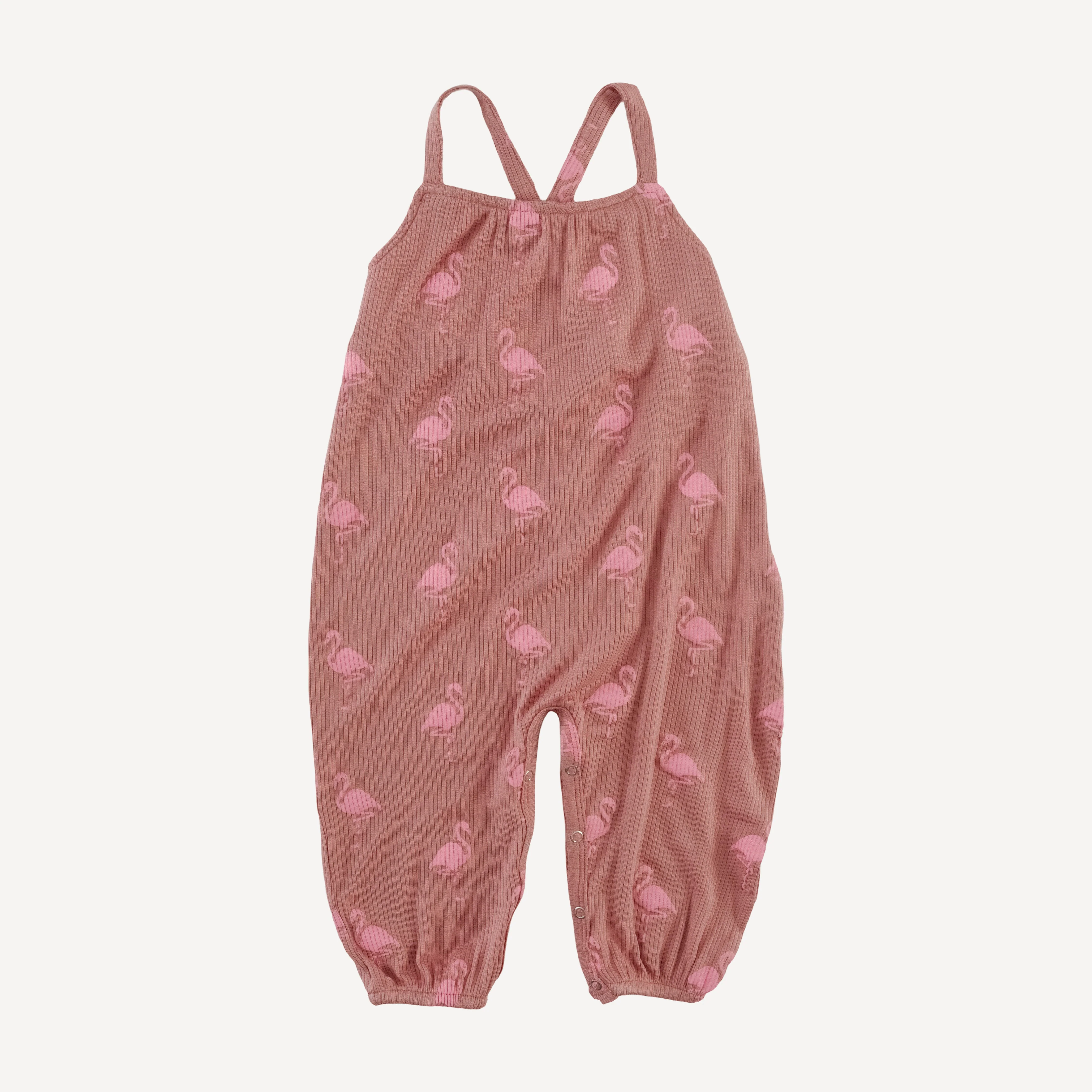 skinny strap jumpsuit | tiny flamingo | modal skinny rib