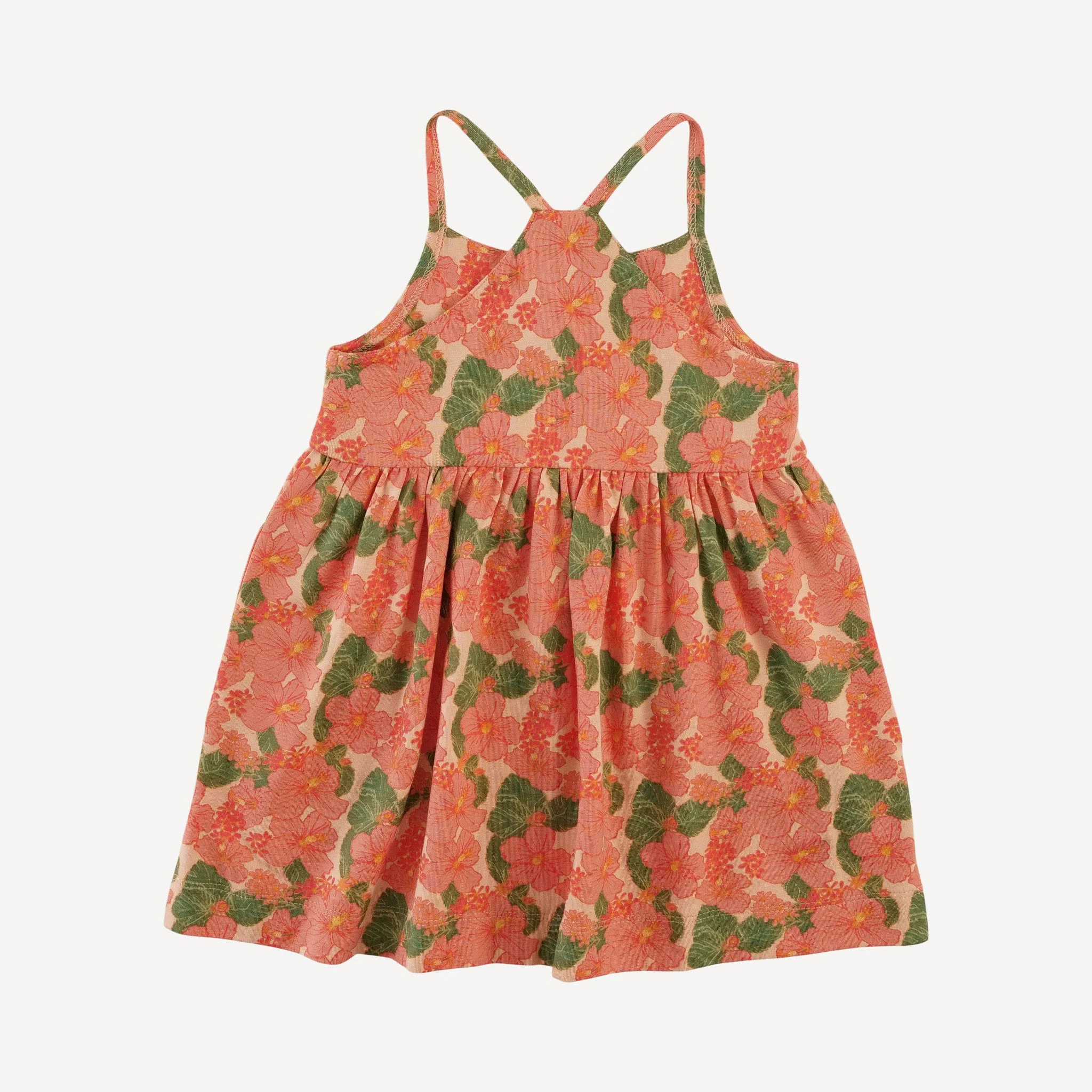 skinny strap pocket dress | tropical flower party | bamboo - Image 3