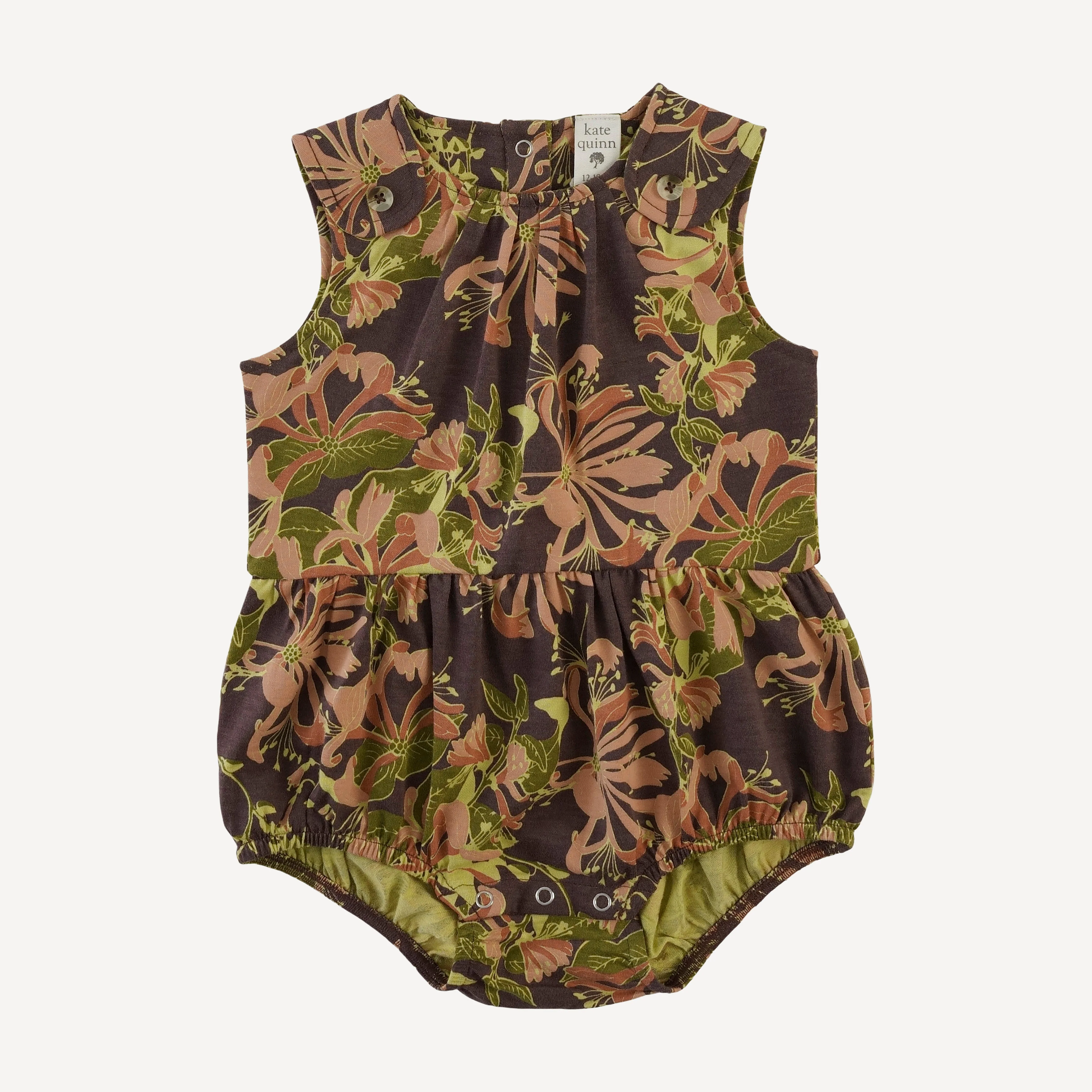 sleeveless button tab bubble | honeysuckle | bamboo