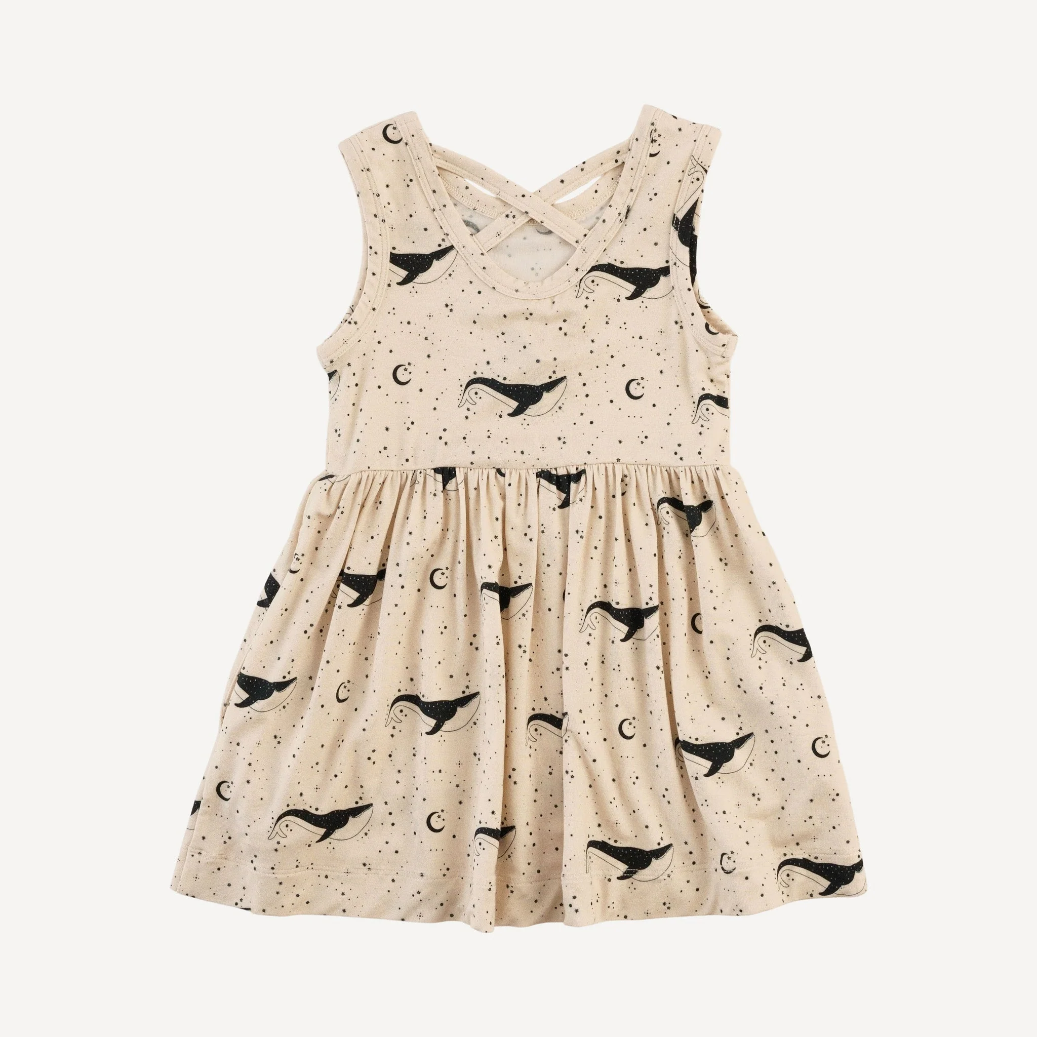 sleeveless cross back dress | mystical whale | light weight bamboo - Image 3